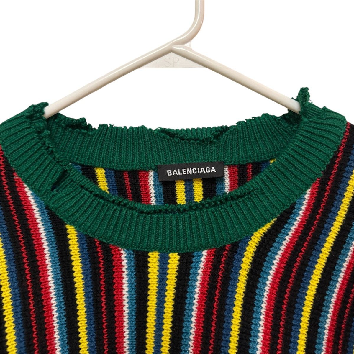 Balenciaga Balenciaga Striped Multicolor Wool Cashmere Sweater Size US M / EU 48-50 / 2 - 4 Thumbnail