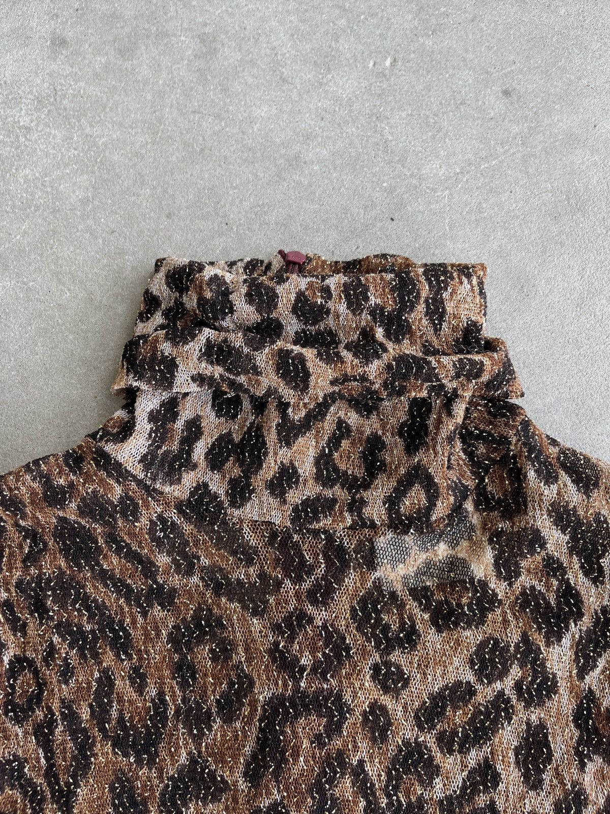 Dolce & Gabbana Vintage Dolce & Gabbana Cheetah Mesh Shirt Size S / US 4 / IT 40 - 5 Thumbnail