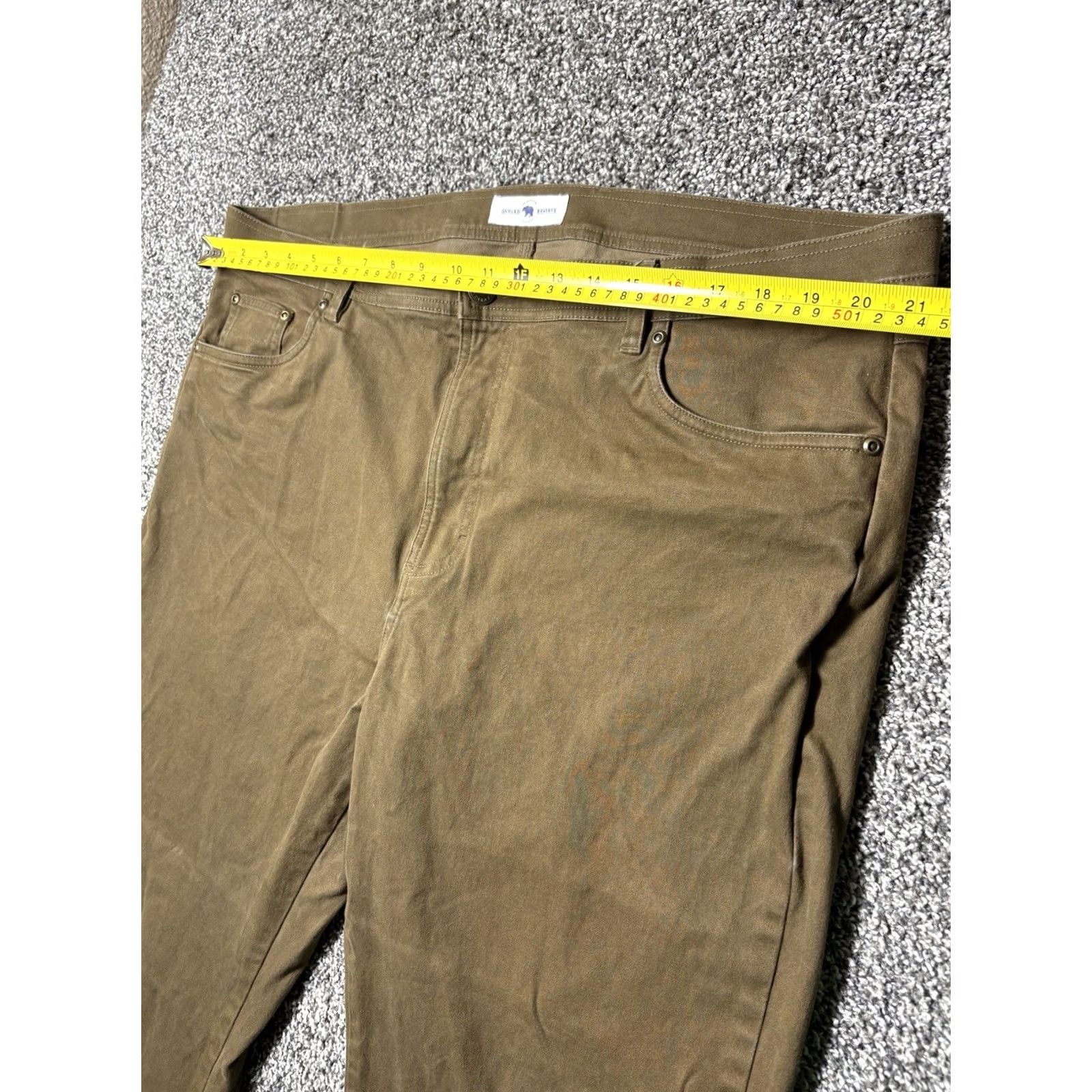 Vintage Onward Reserve Pants Men 42x30 Brown Cotton Stretch Chino Flat Front Pockets Straight 30 In Inseam Size US 42 / EU 58 - 6 Thumbnail