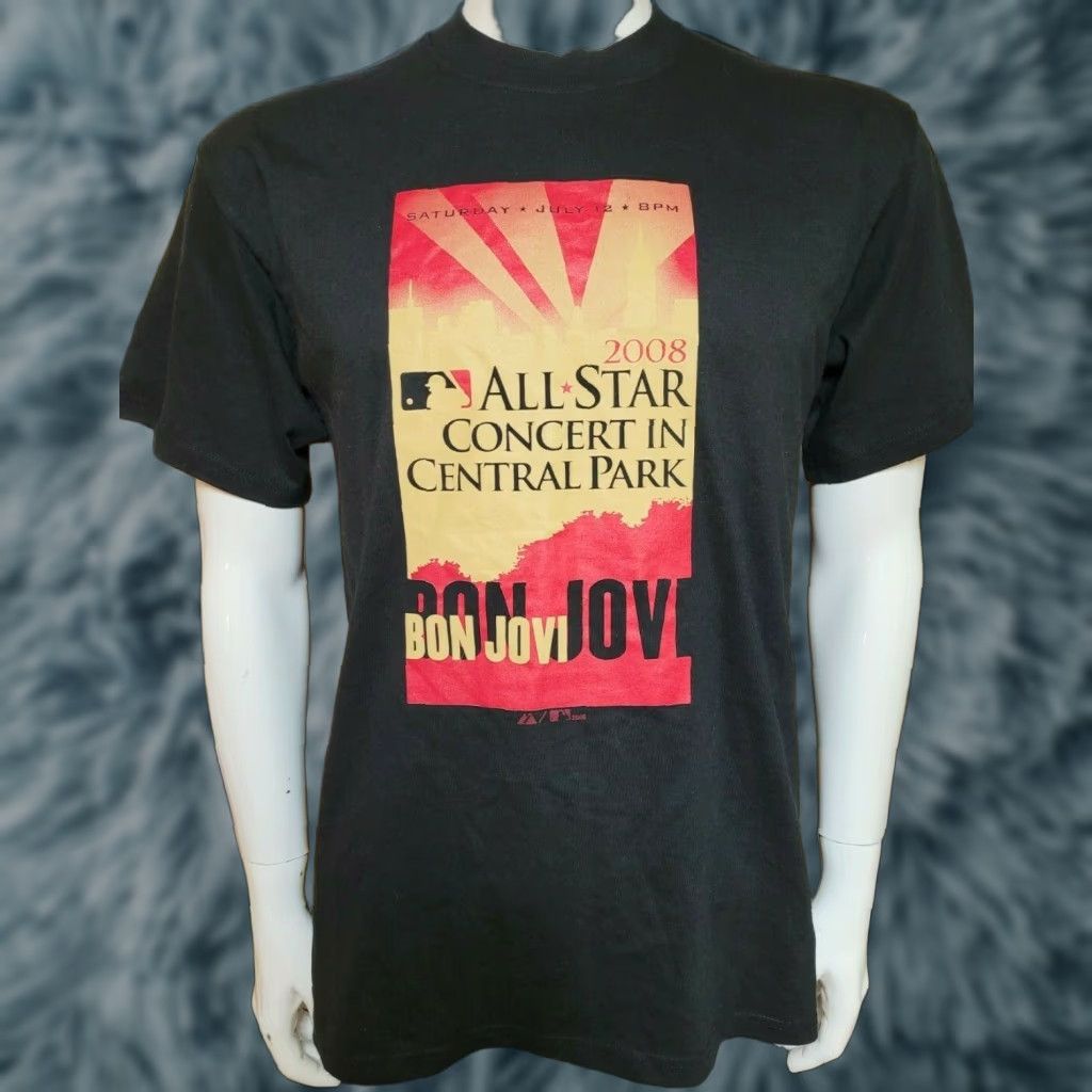 MLB Bon Jovi 2008 MLB All Star Concert Central Park NY T Shirt Medium NEW Size US M / EU 48-50 / 2 - 1 Thumbnail