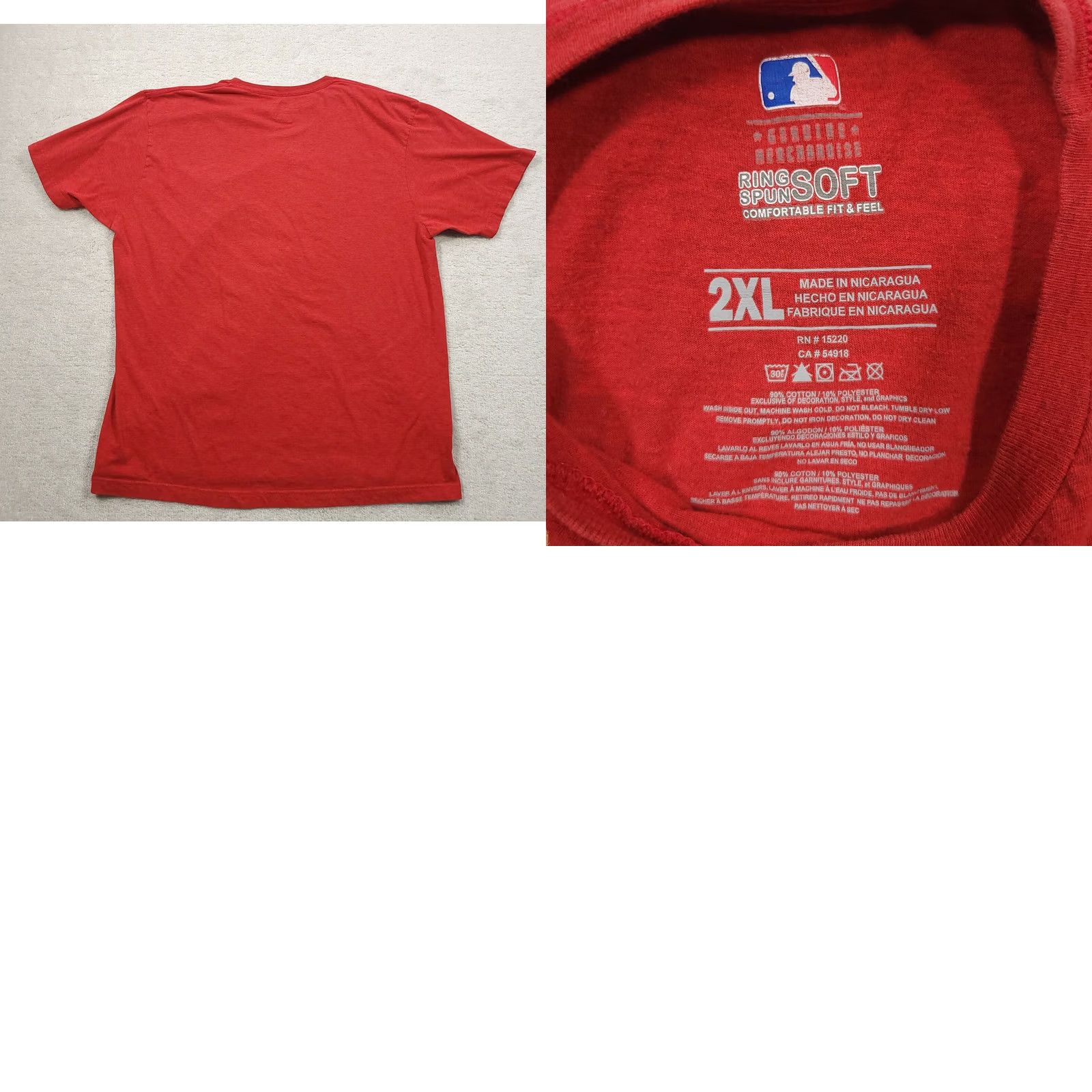 MLB MLB St Louis Cardinals T Shirt Mens 2XL Short Sleeve American Flag Red Size US XXL / EU 58 / 5 - 8 Thumbnail