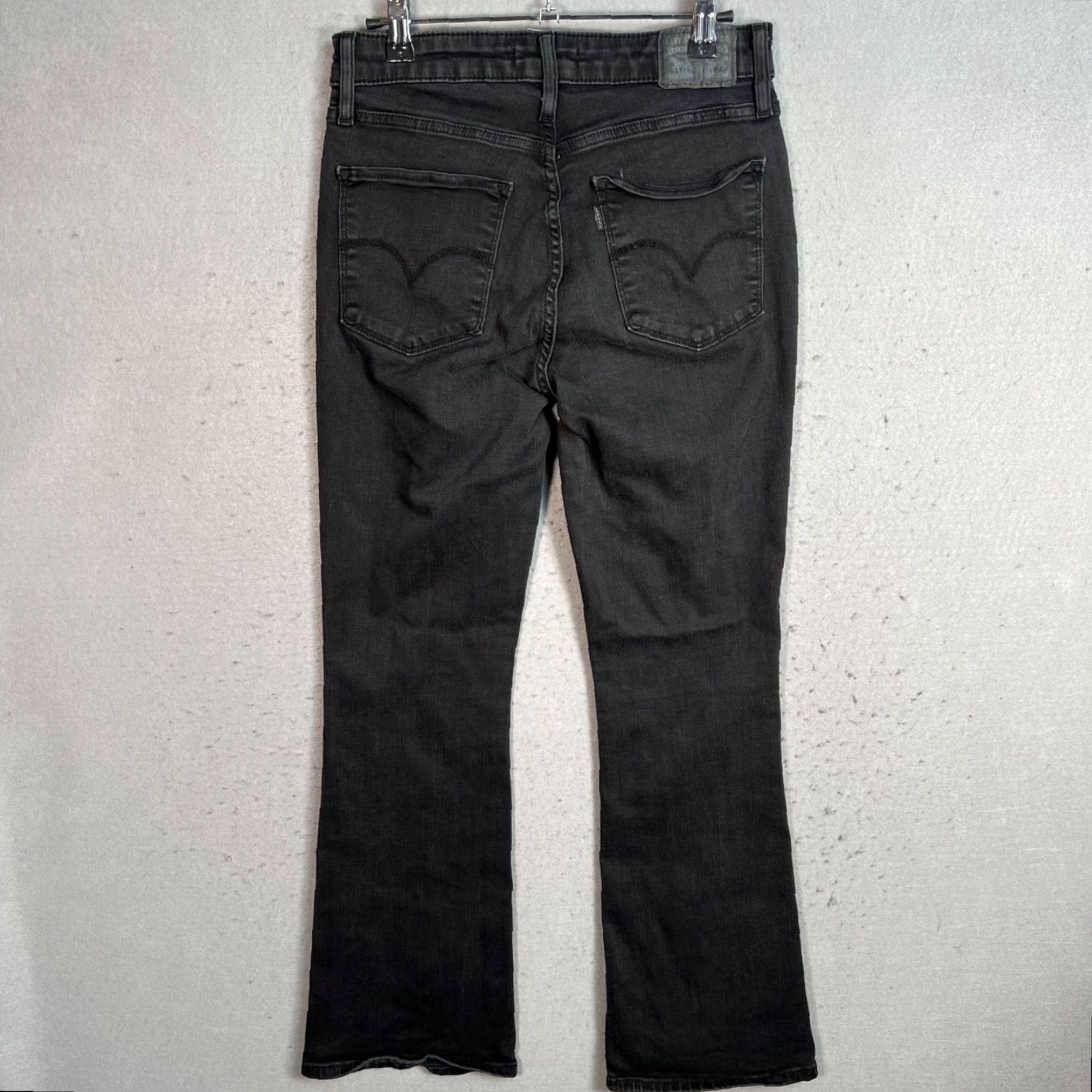 Levi's Levi's Womens Bootcut Jeans 29 x 28 Black Denim Sustainable Regular Mid Rise Size 29" - 2 Thumbnail