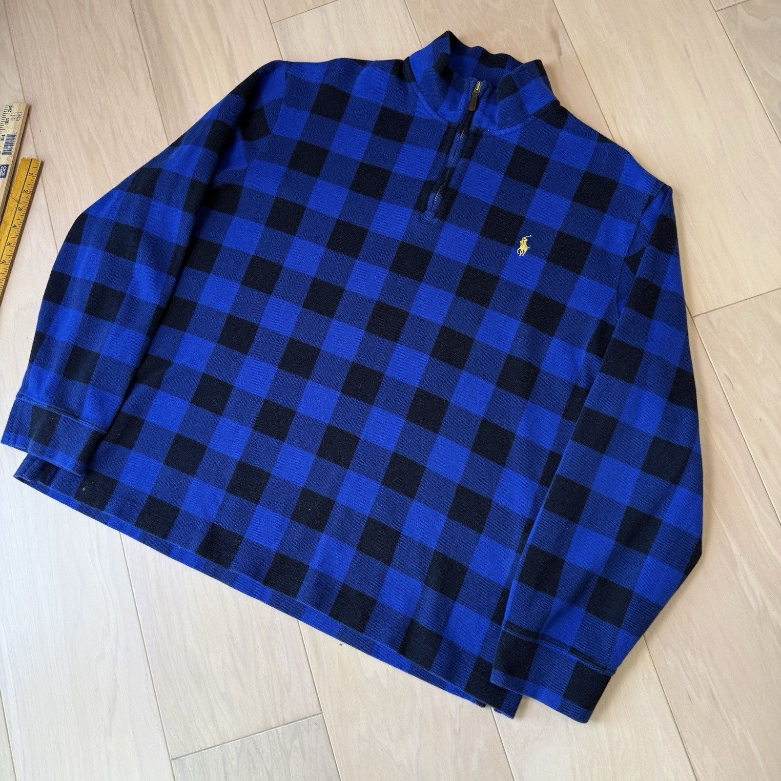 Polo Ralph Lauren Polo Ralph Lauren Estate Rib Pullover XL Buffalo Plaid 1/4 Size US XL / EU 56 / 4 - 10 Thumbnail