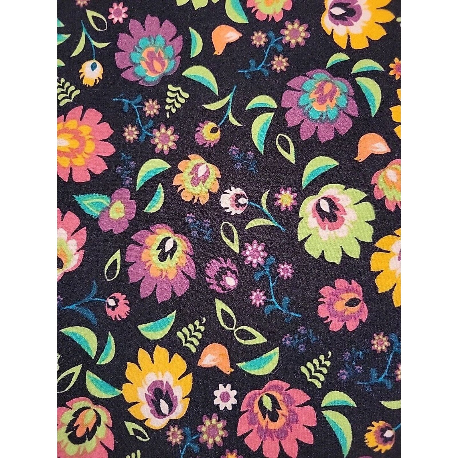 Other LuLaRoe Julia Medium Bodycon Floral Butter Soft Black Print Size M / US 6-8 / IT 42-44 - 4 Thumbnail
