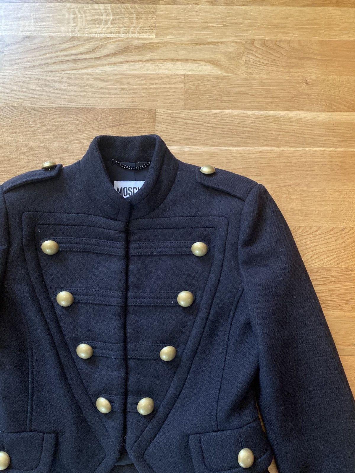 Moschino Moschino Couture Black Wool Military Band Napoleon Jacket Size XS / US 0-2 / IT 36-38 - 2 Thumbnail
