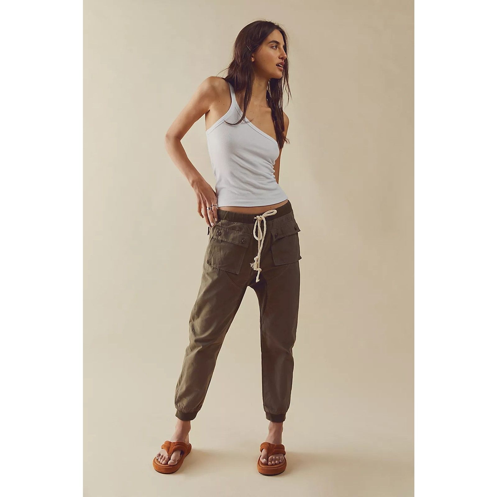 Free People × One Teaspoon New OneTeaspoon Cargo Cadet Jogger Pants $158 SIZE 26 Khaki Size 26" / US 2 / IT 38 - 1 Thumbnail