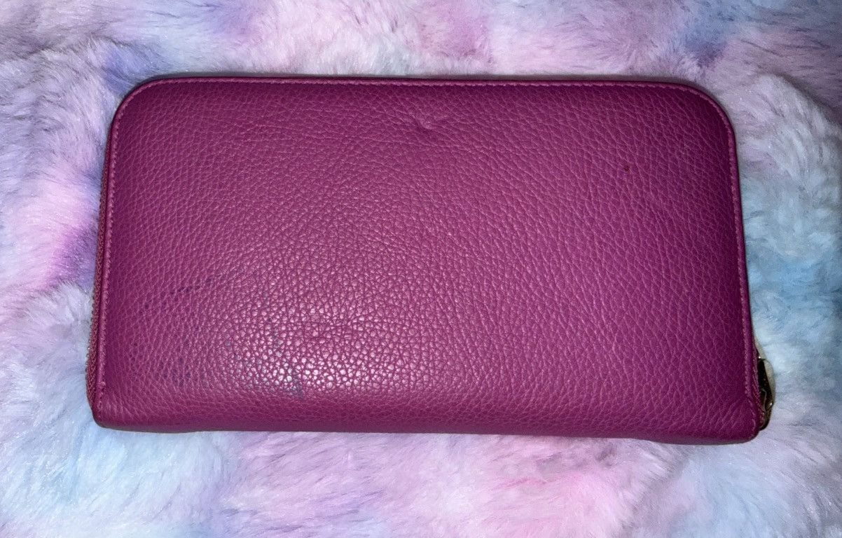 Versace Versace Magenta Pink Leather Zip-Around Wallet Size ONE SIZE - 2 Thumbnail