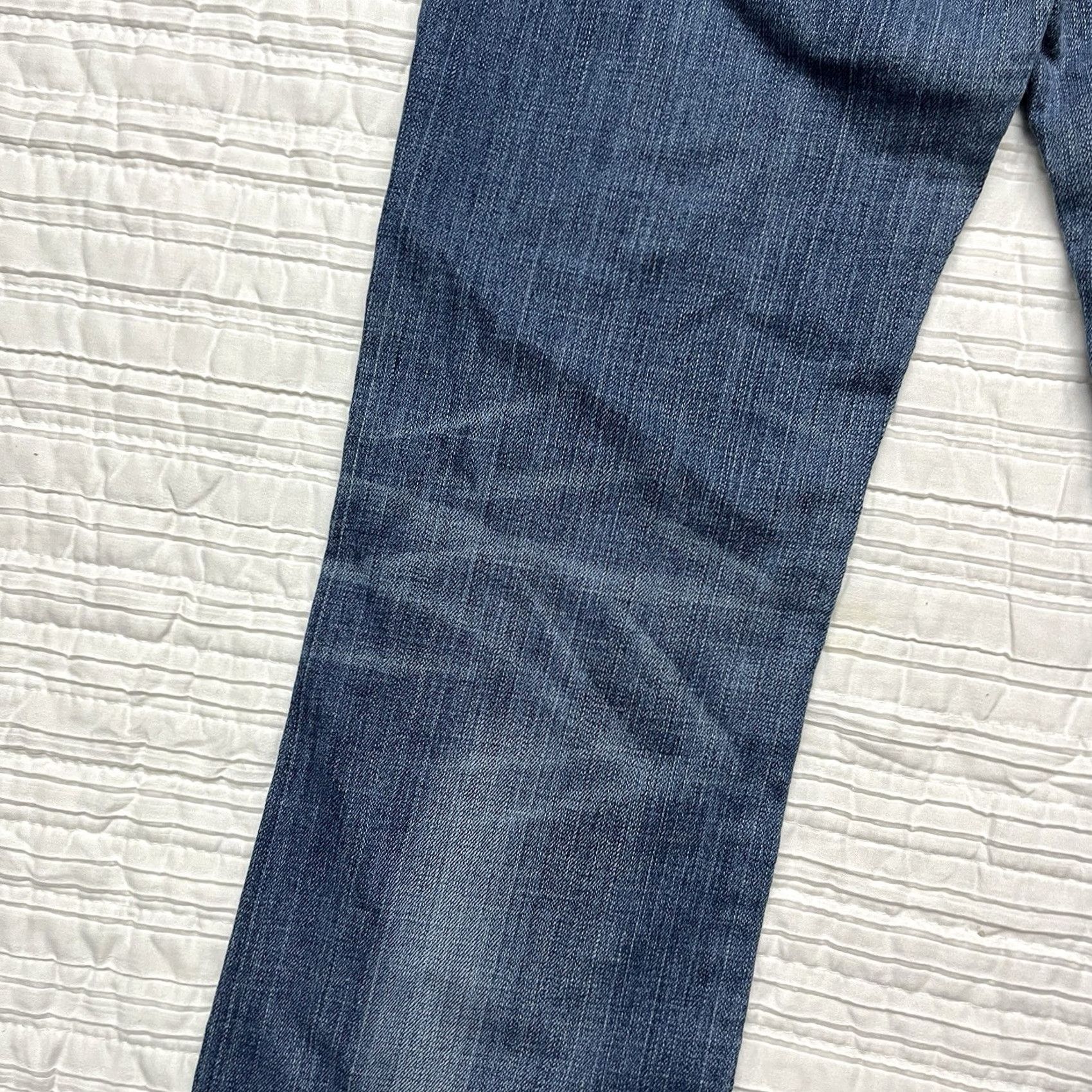 Vintage Rock Revival Jeans Womens 30x32 Blue Skinny Distressed Embroidered Pockets Size 30" / US 8 / IT 44 - 7 Thumbnail