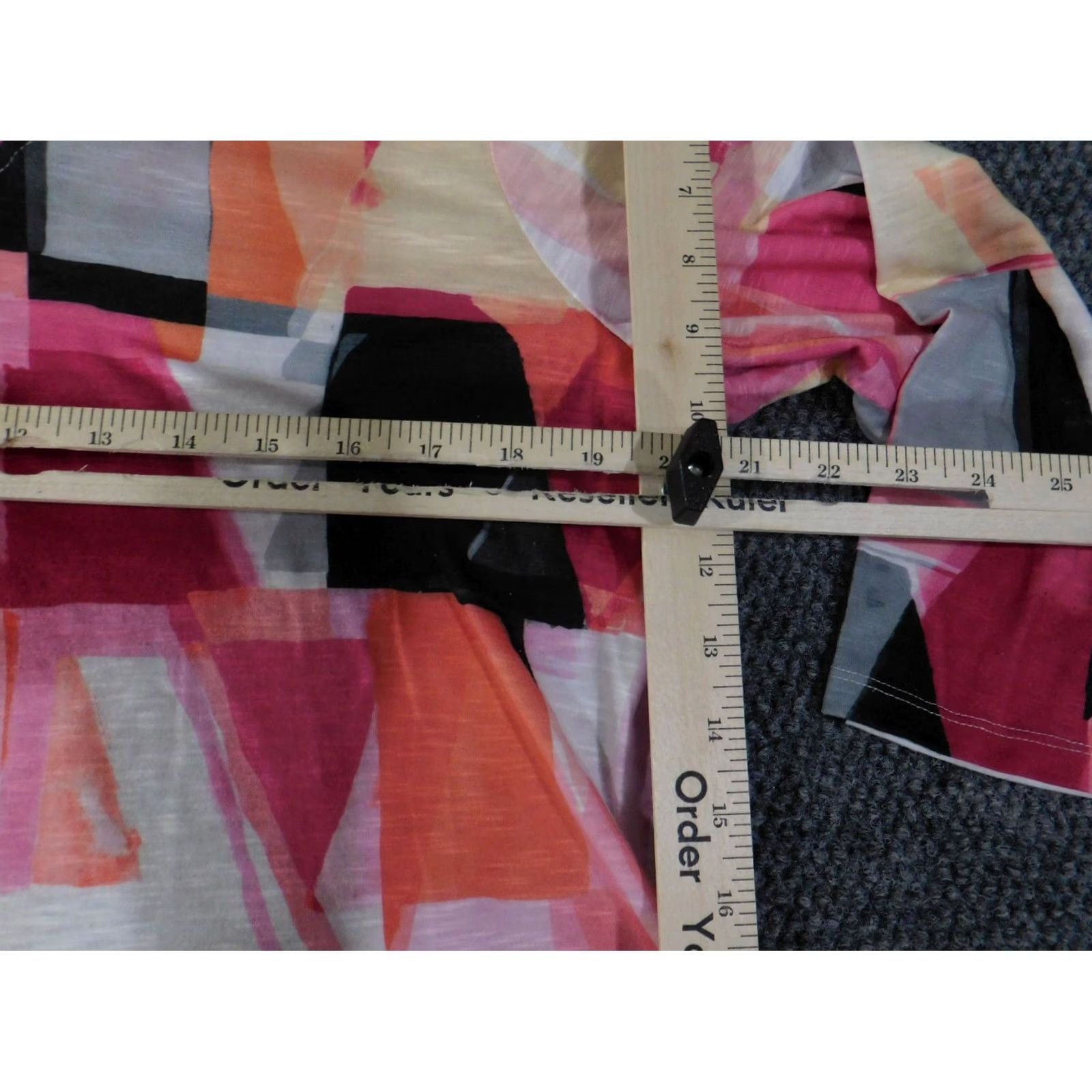 Vintage Alfred Dunner Blouse Womens Medium Pink Geometric 3/4 Sleeve Round Neck Pullover Casual Lightweight Stretch Vintage No Size M / US 6-8 / IT 42-44 - 7 Thumbnail