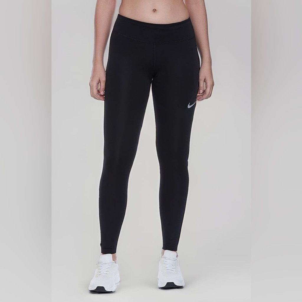 Nike Nike Dri-Fit Black Running Tights Size S Size 26" / US 2 / IT 38 - 2 Thumbnail