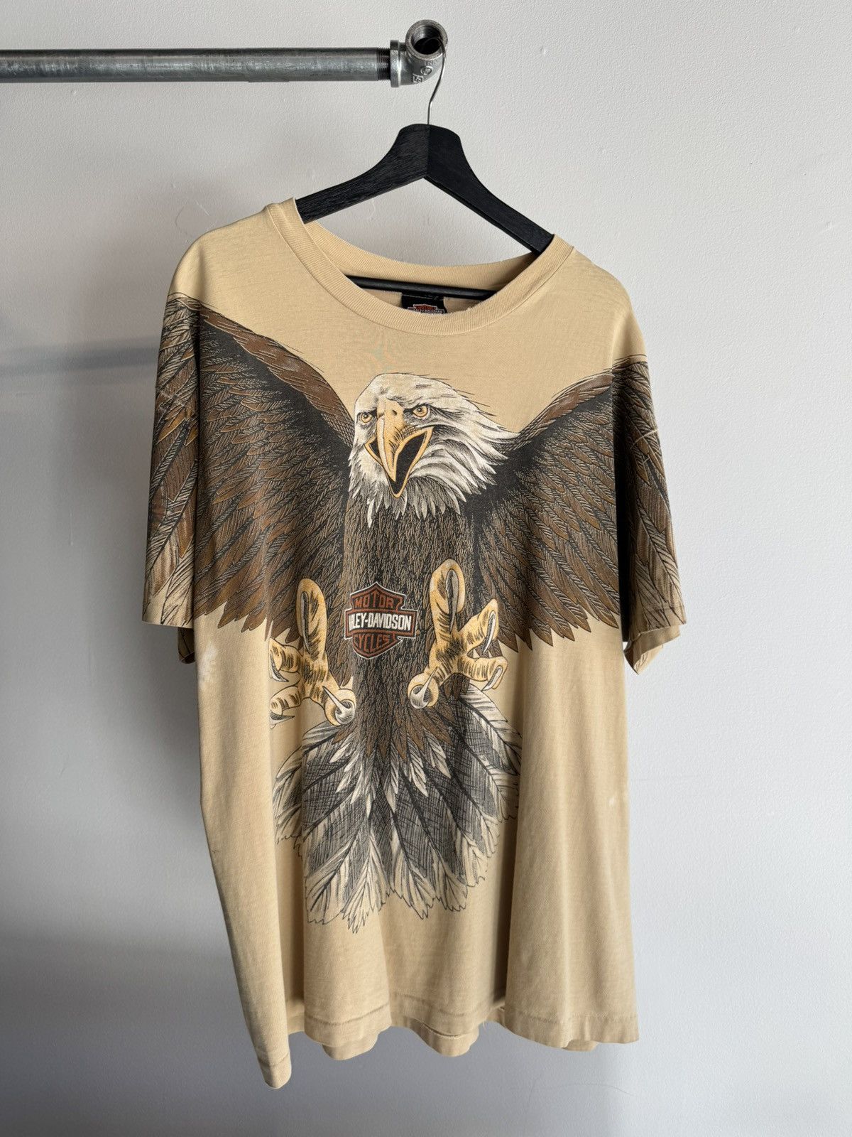 Harley Davidson Vintage 90’s Harley Davidson Eagle AOP tee Size US XL / EU 56 / 4 - 1 Thumbnail