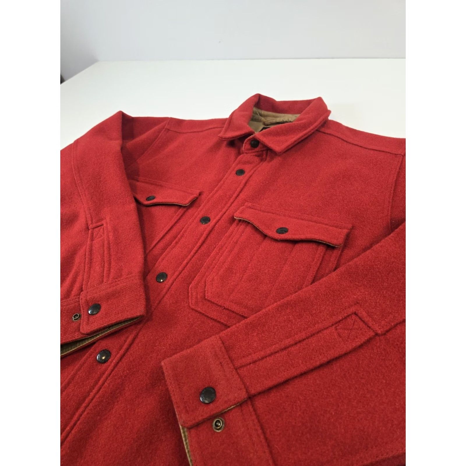 Filson Filson Wool Lined Jac-Shirt Jacket Mens Medium Red Oak Snap Front Workwear Coat Size US M / EU 48-50 / 2 - 2 Thumbnail