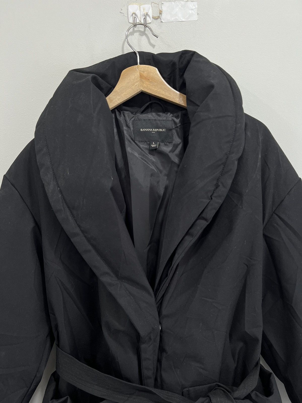Banana Republic Womens Banana Republic Puffer Jacket Belt Kimono style Size L / US 10 / IT 46 - 3 Thumbnail