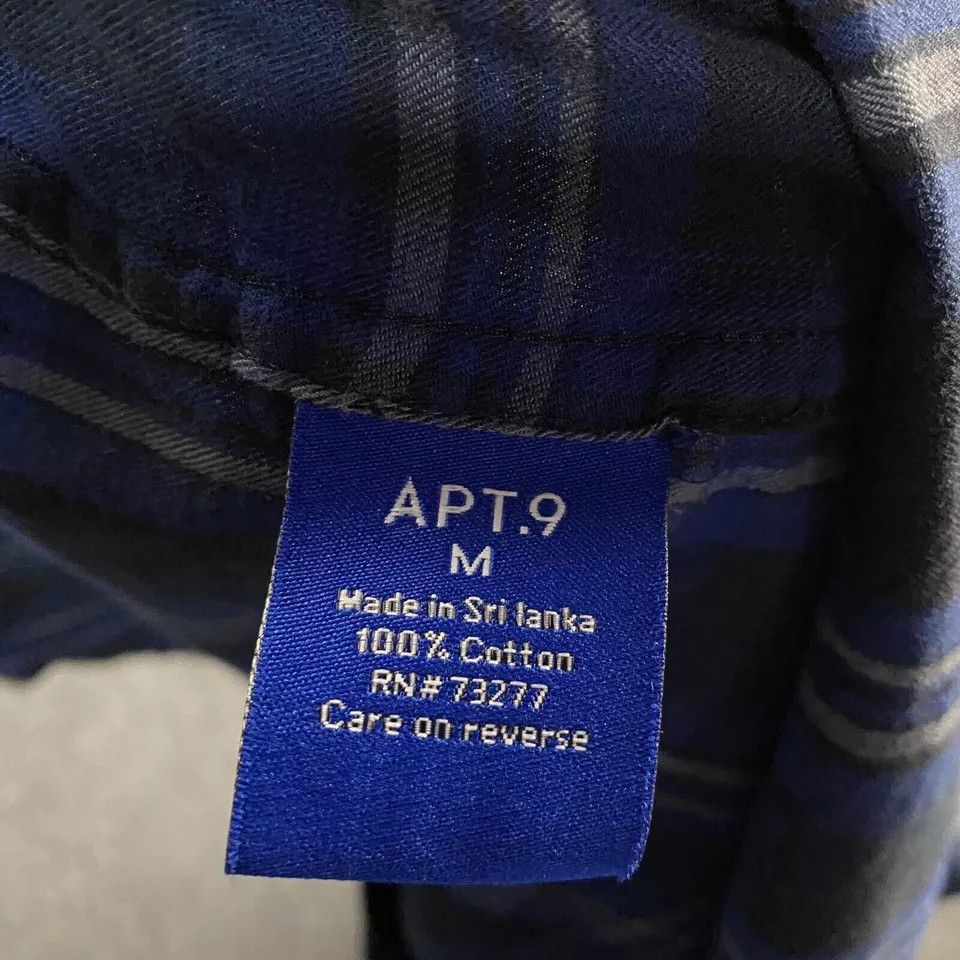 Apt. 9 Apt. 9 Flannel Shirt Men's Medium Plaid Blue Button Up Size US M / EU 48-50 / 2 - 7 Thumbnail