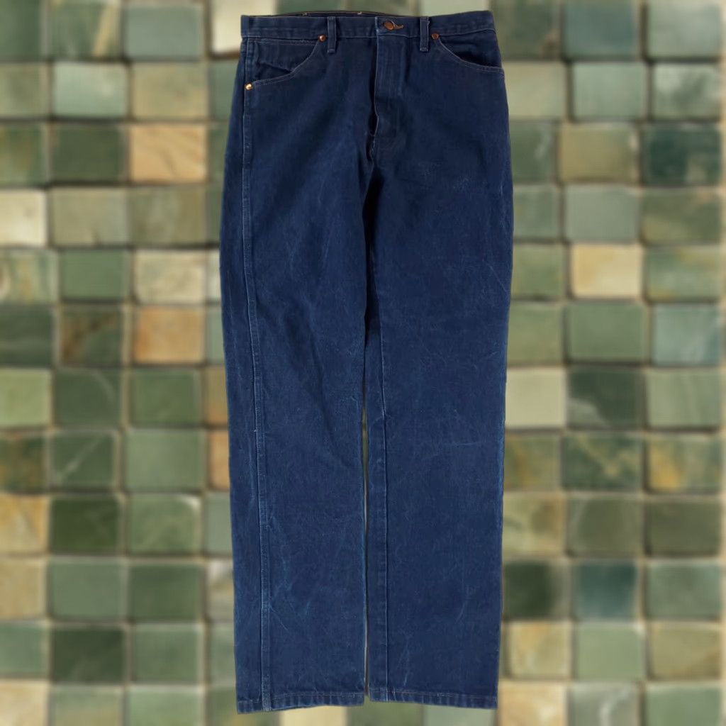 Wrangler VINTAGE Wrangler 13MWZ Jeans Mens 35x35 34x36 Blue 90s Straight Denim Mens / Boys? Size US 35 - 1 Thumbnail