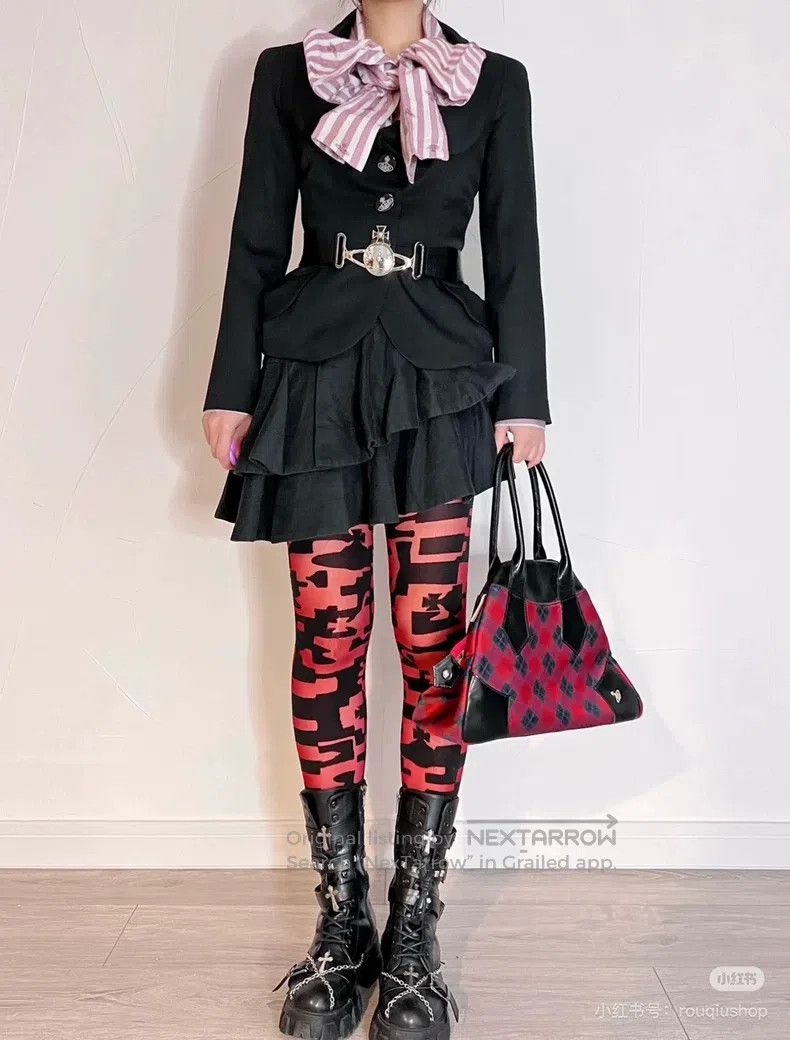 Vivienne Westwood Vivienne Westwood size os Red and Black Plaid Bowling Bag / Size ONE SIZE - 9 Thumbnail