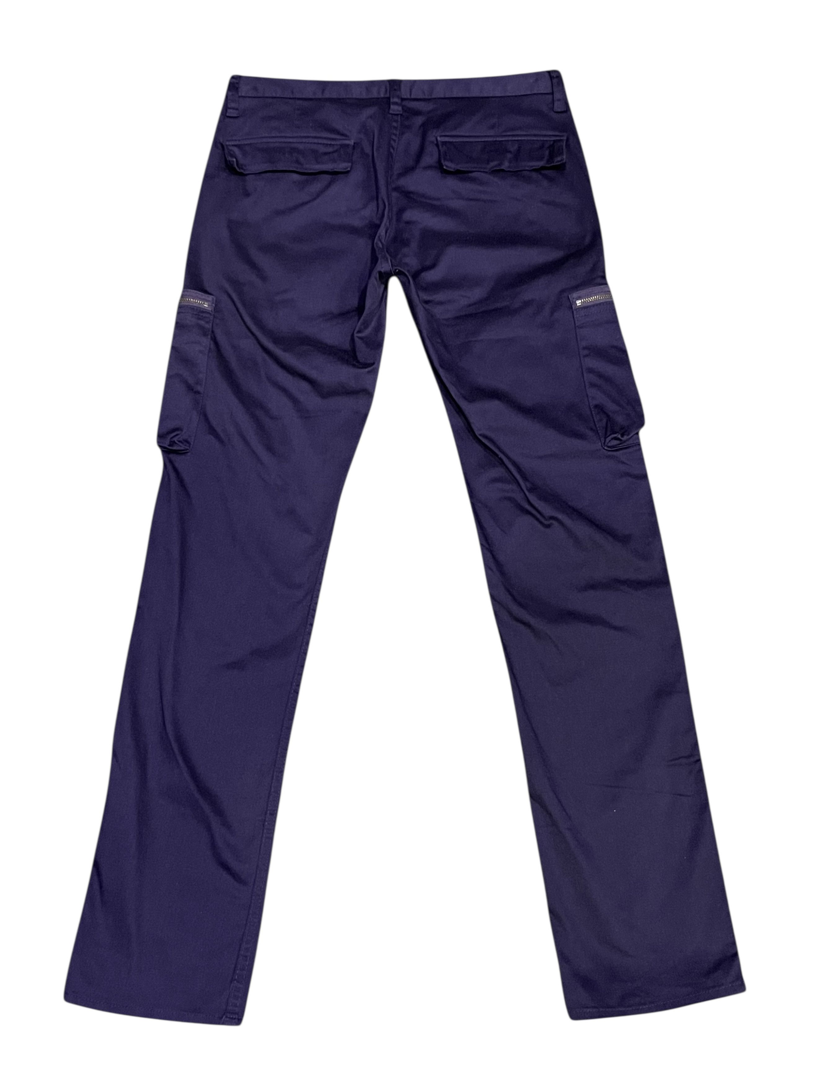 Ships Jet Blue Slim Fit Cargo Zipper Leg Flared🔥Hysteric Glamour Style💥 Size US 28 / EU 44 - 4 Thumbnail