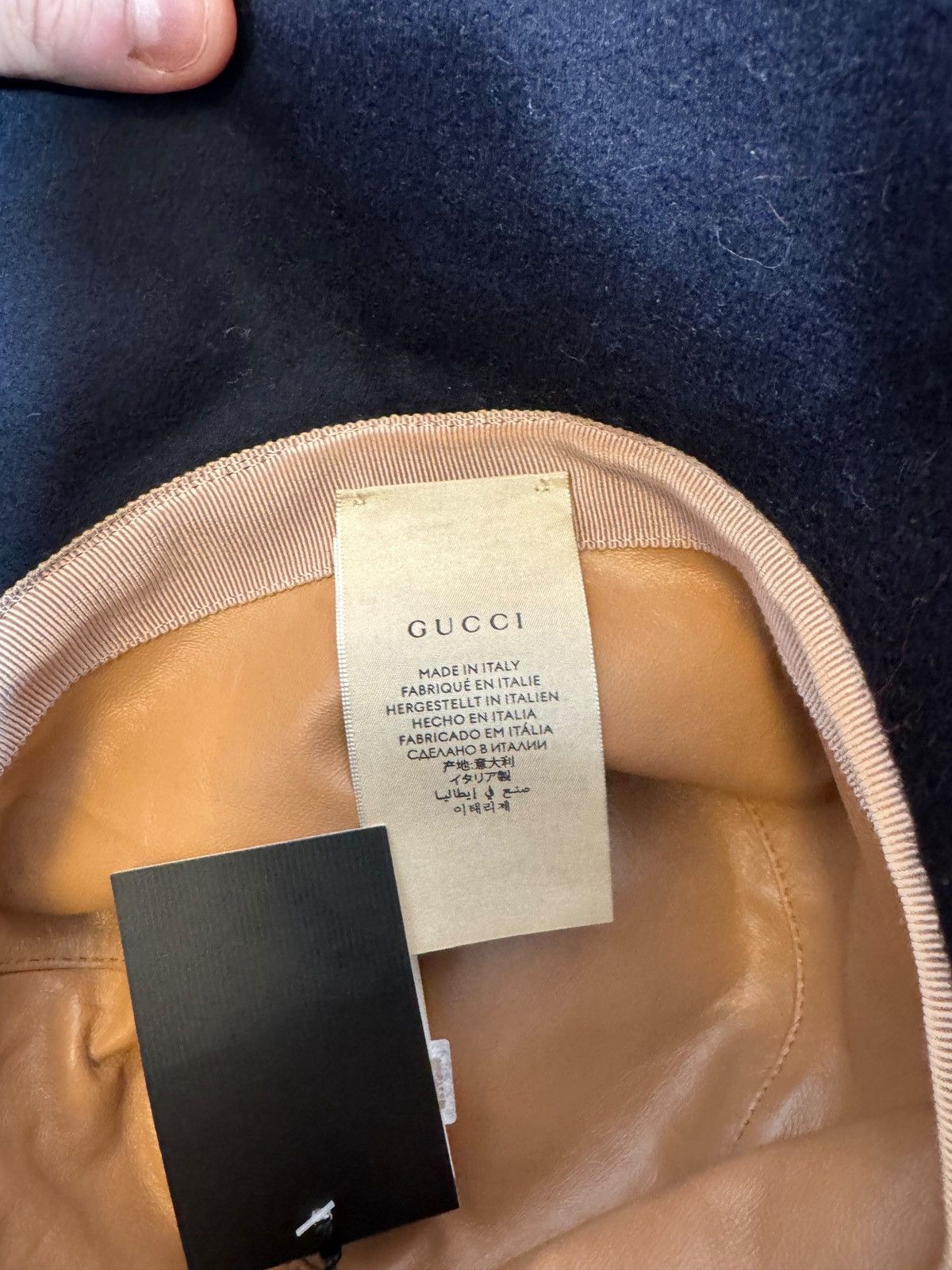 Gucci Gucci GG Wide Brim Hat Wool Leather - Size S Size ONE SIZE - 5 Thumbnail