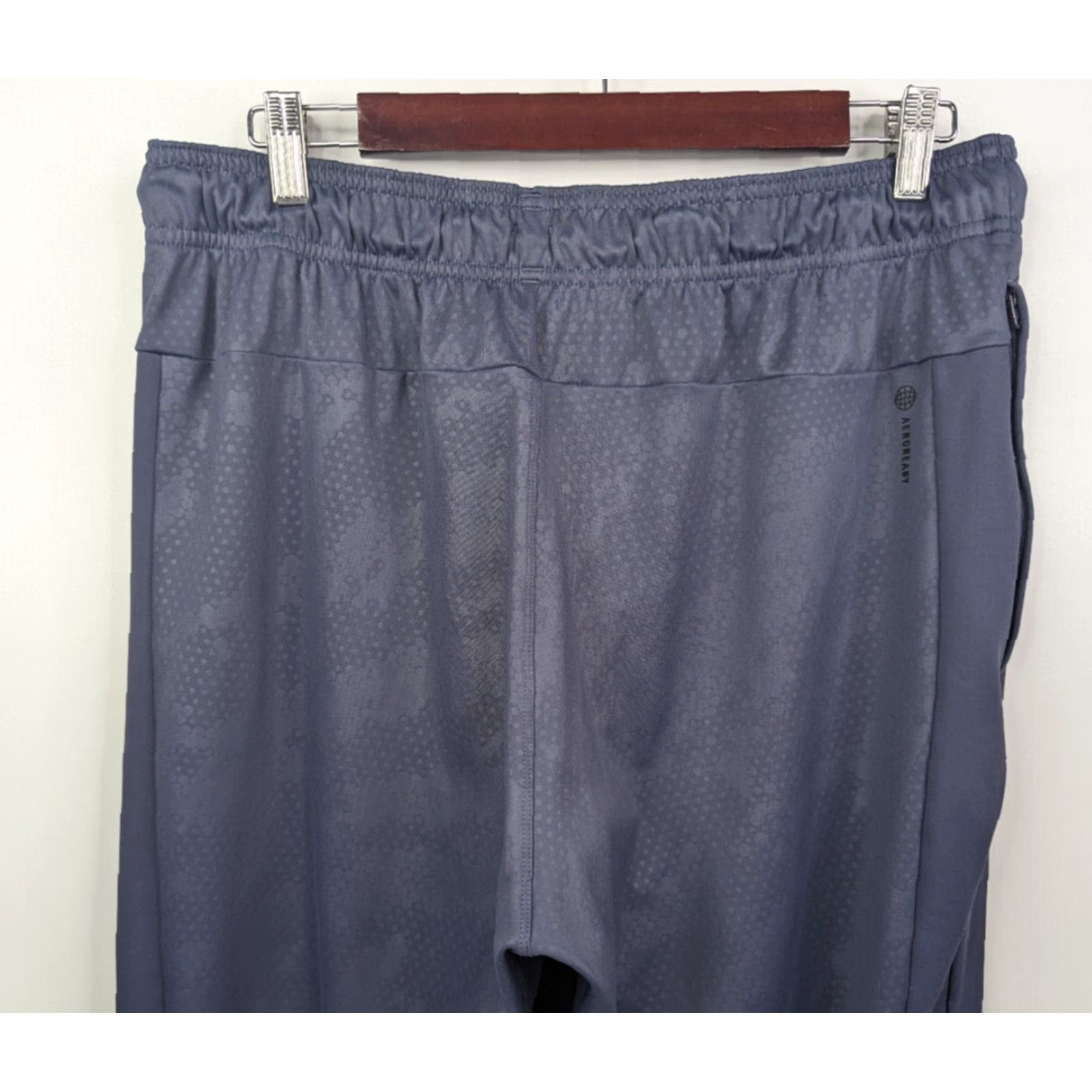 Adidas Adidas Training Aeroready Printed Blue Pants Men's Medium Joggers Zip Pockets Size US 31 - 5 Thumbnail