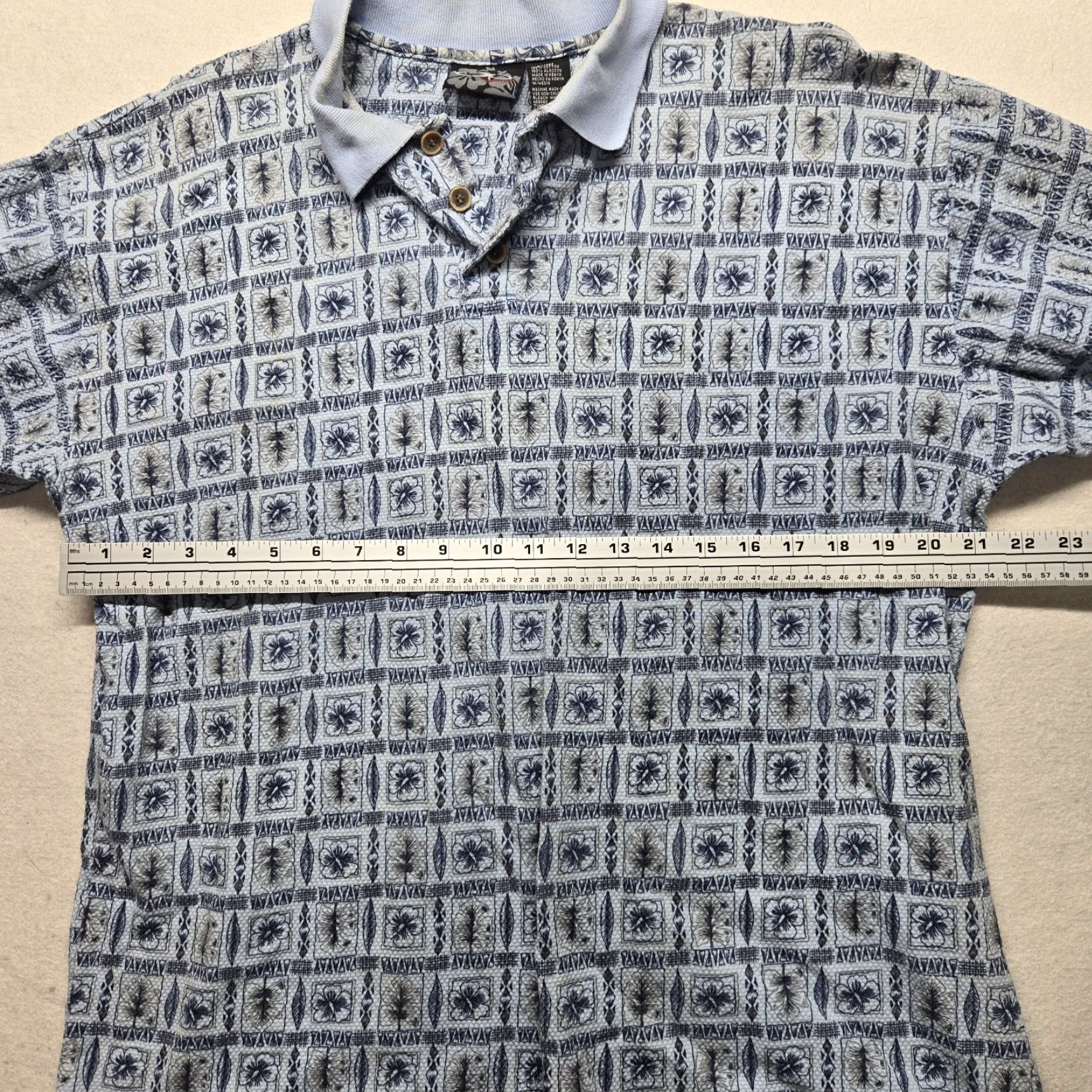 Vintage VINTAGE OP Polo Shirt Men Adult L Blue Tropical Hawaiian Short Sleeve Shirt Op Polo L Blue Tropical Hawaiian 90s Aloha Mens Size US L / EU 52-54 / 3 - 7 Thumbnail