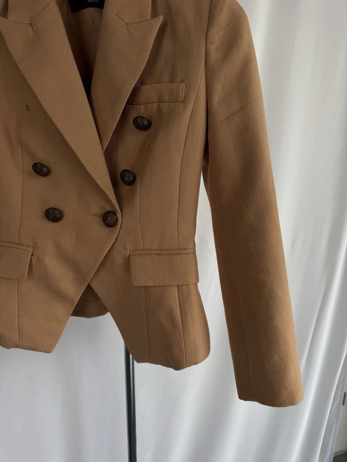 Balmain Balmain Paris Baby Double-Breasted Blazer Gold Button Jacket Size S / US 4 / IT 40 - 4 Thumbnail
