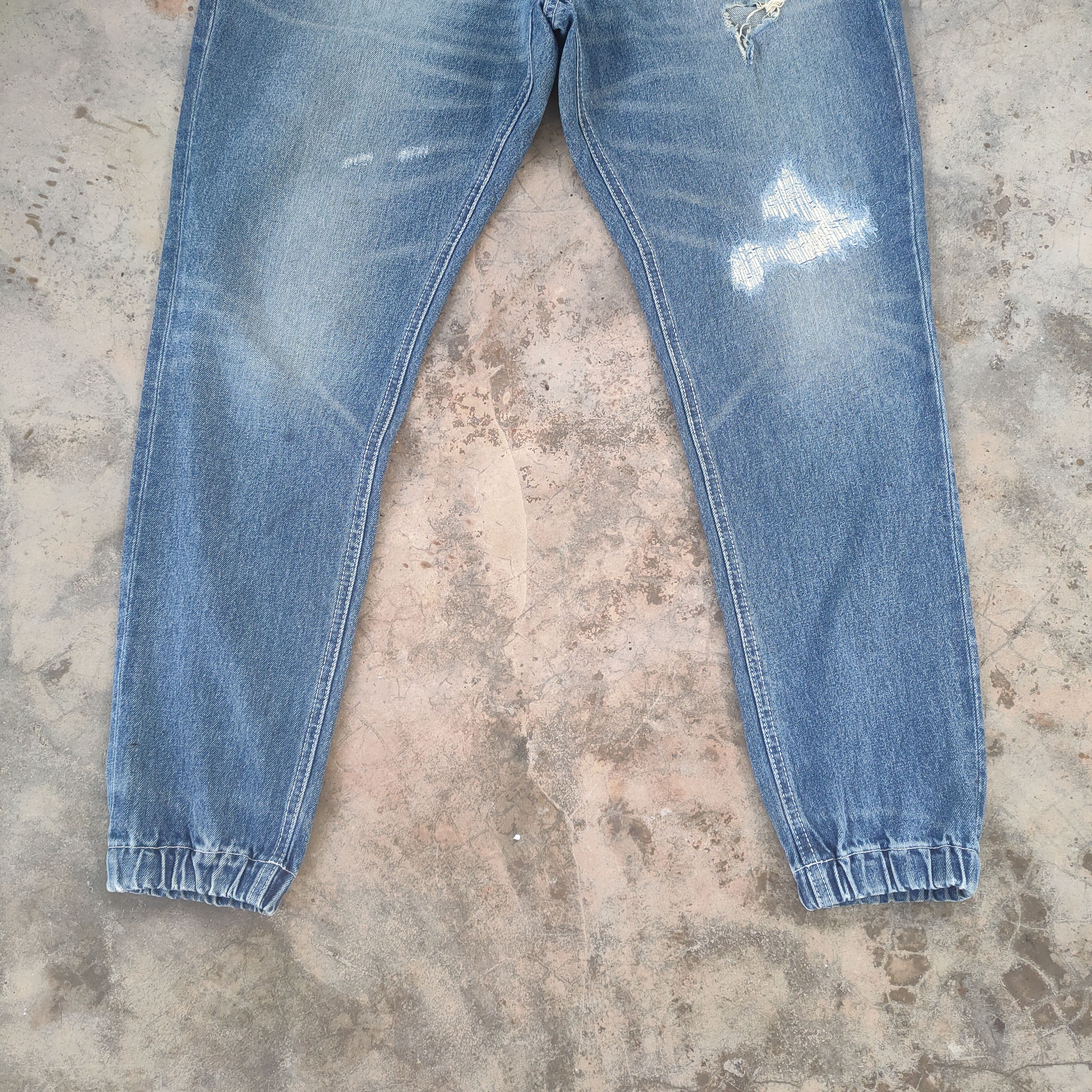 Japanese Brand W34 VINTAGE JAPANESE FADED DISTRESSED RIPPED JEANS PANTS Size US 34 / EU 50 - 4 Thumbnail