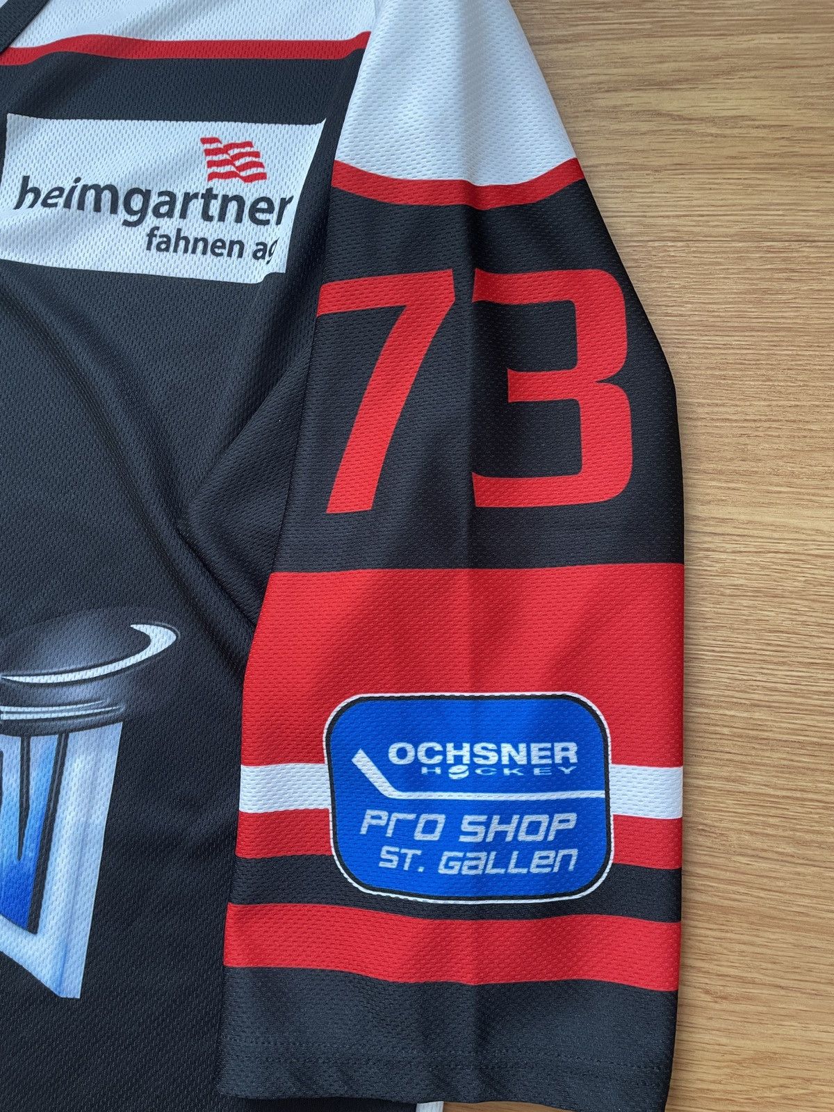 Other St.Gallen HC Eisbaren Ochsner #73 Euro hockey jersey Size US XL / EU 56 / 4 - 6 Thumbnail