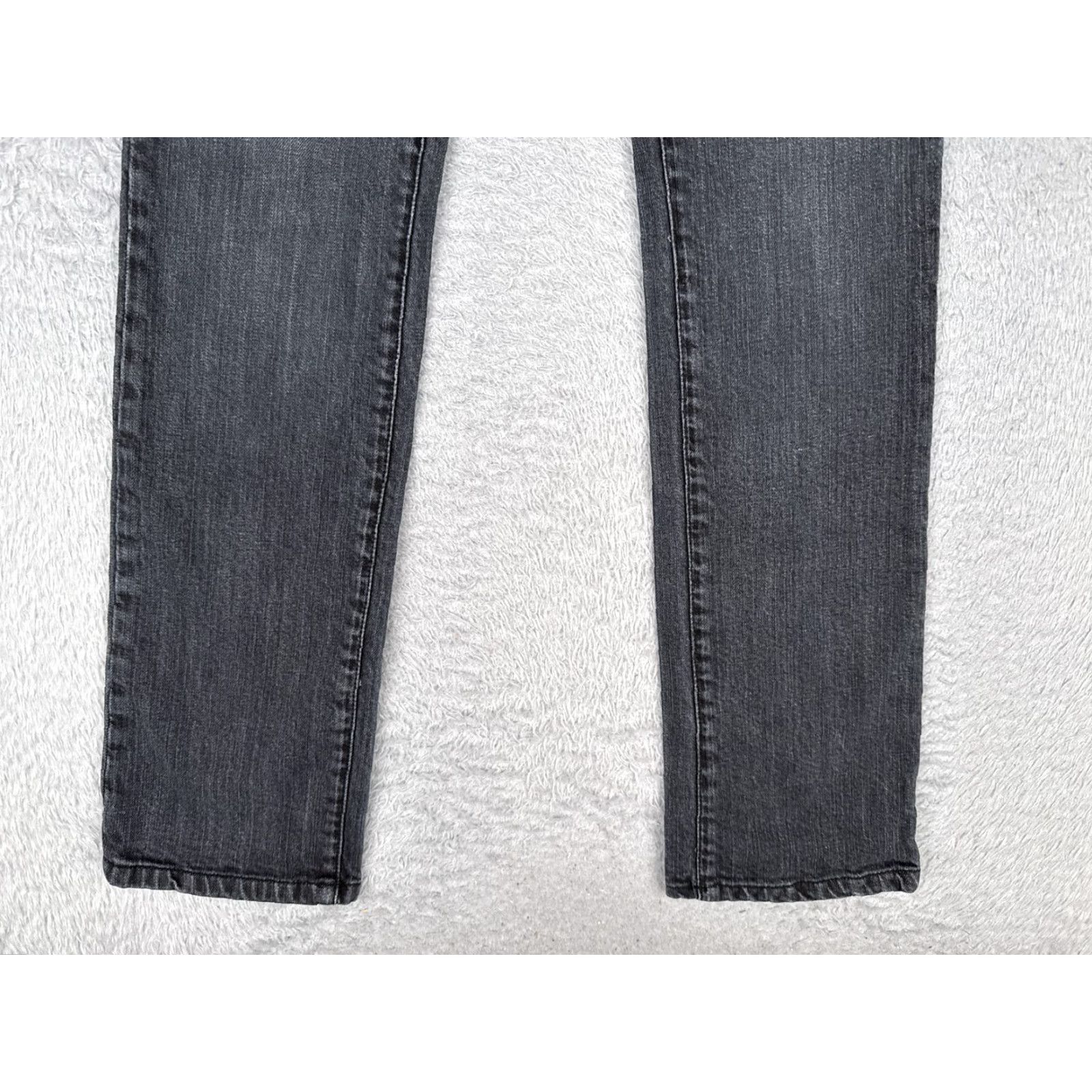 Vintage Seven7 Jeans Women 24 Black Gray Straight Leg Denim Pockets Sequin 24x33 Size 42" / US 20 - 3 Thumbnail