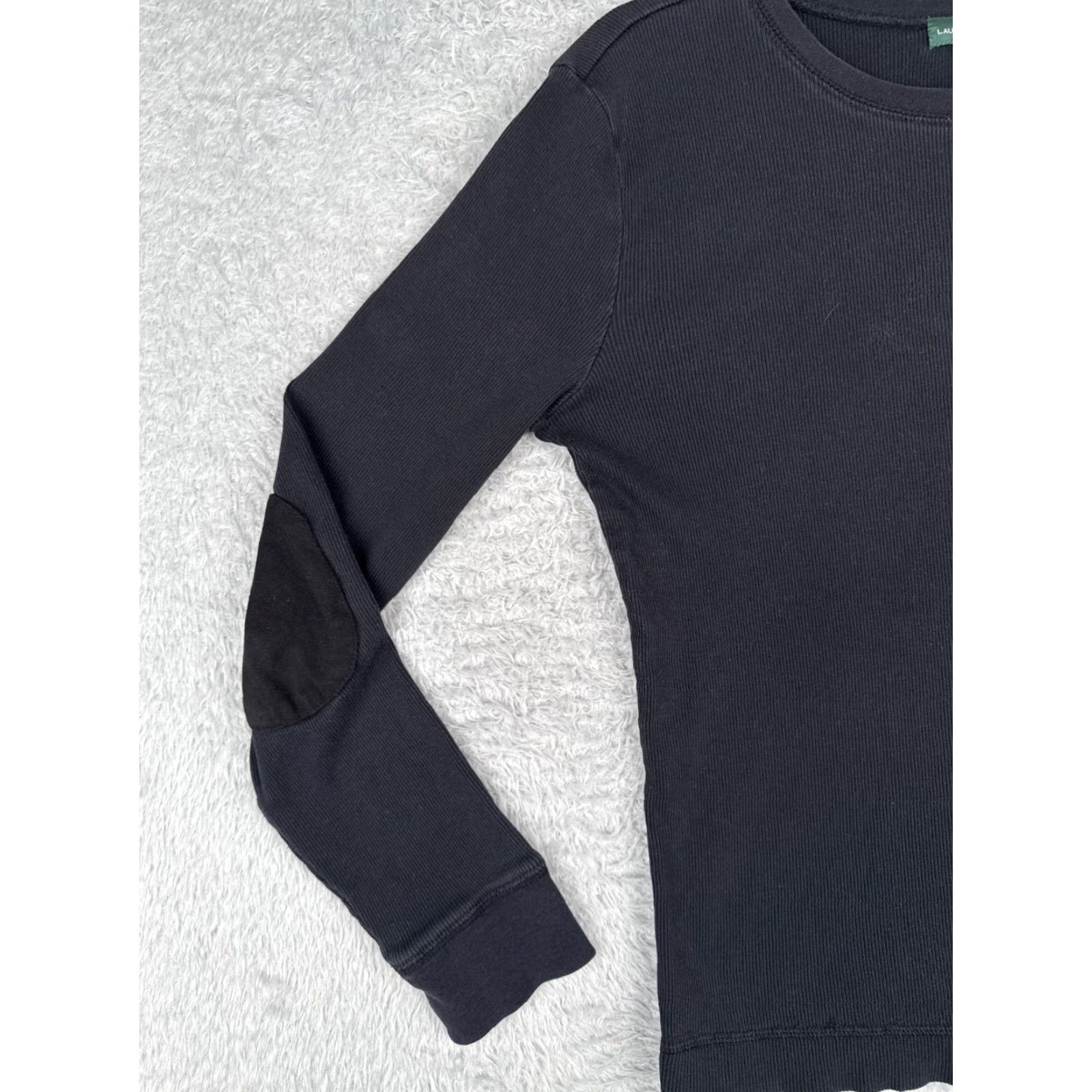 Ralph Lauren VINTAGE Lauren Ralph Lauren Shirt Women Large Black Equestrian Logo Cotton Long Sleeve Casual Fall Spring Summer Winter Size L / US 10 / IT 46 - 3 Thumbnail