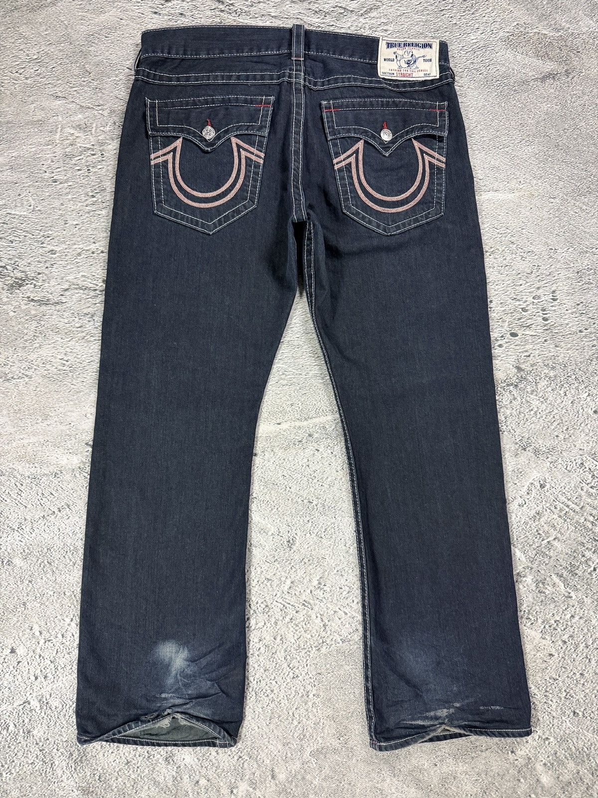 True Religion True Religion jeans straight denim red rope stitching Size US 38 / EU 54 - 1 Thumbnail