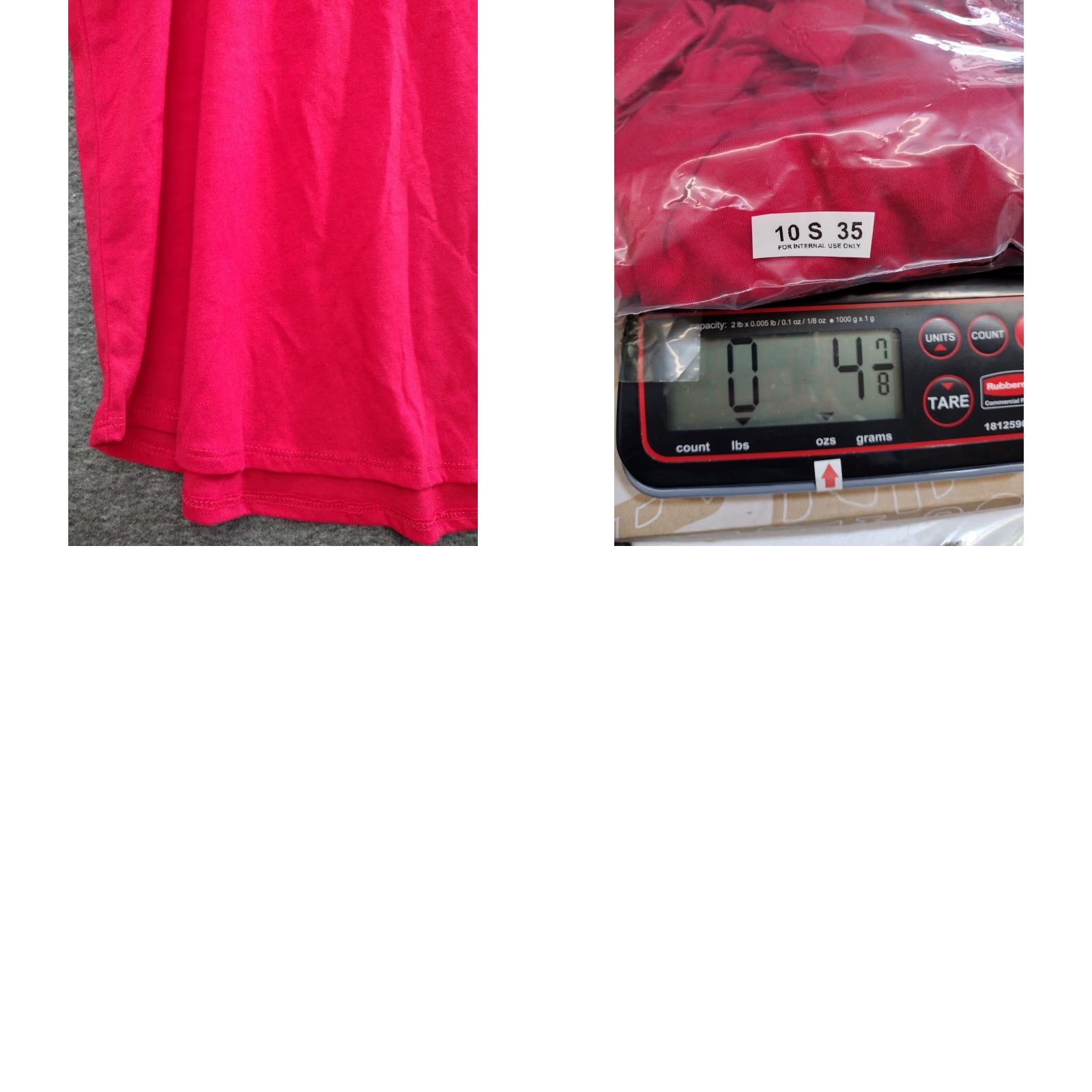 IDEA Ideal T-Shirt Women’s XXL Red Short Sleeve Round Neck Cotton Blend Jersey Basic Solid Casual Womens Size XXL / US 16-18 / IT 52-54 - 8 Thumbnail