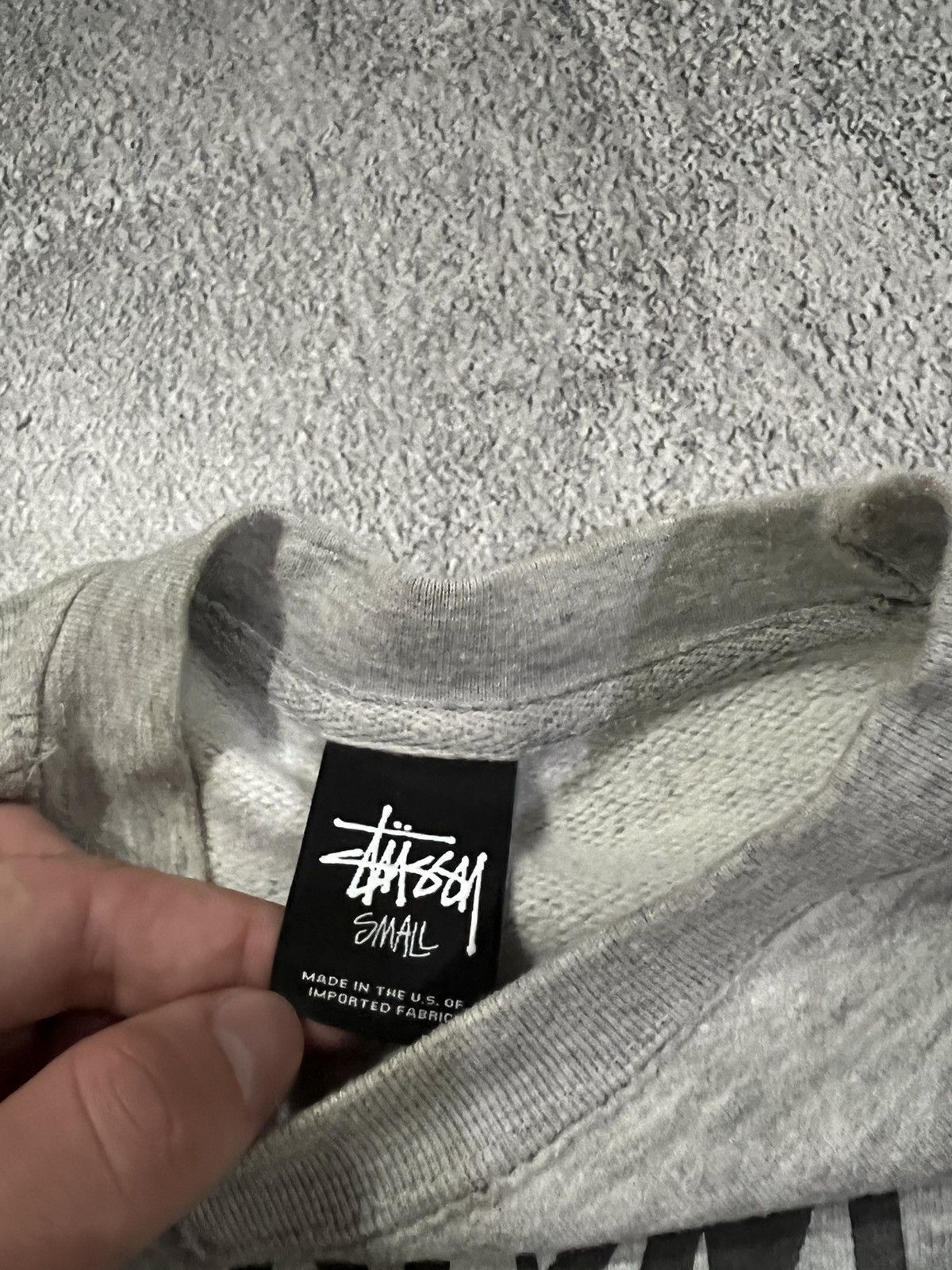 Stussy × Vintage Vintage Y2k 🐀 Stussy Reflective Big Logo Sweatshirt 00’s Size US S / EU 44-46 / 1 - 9 Thumbnail