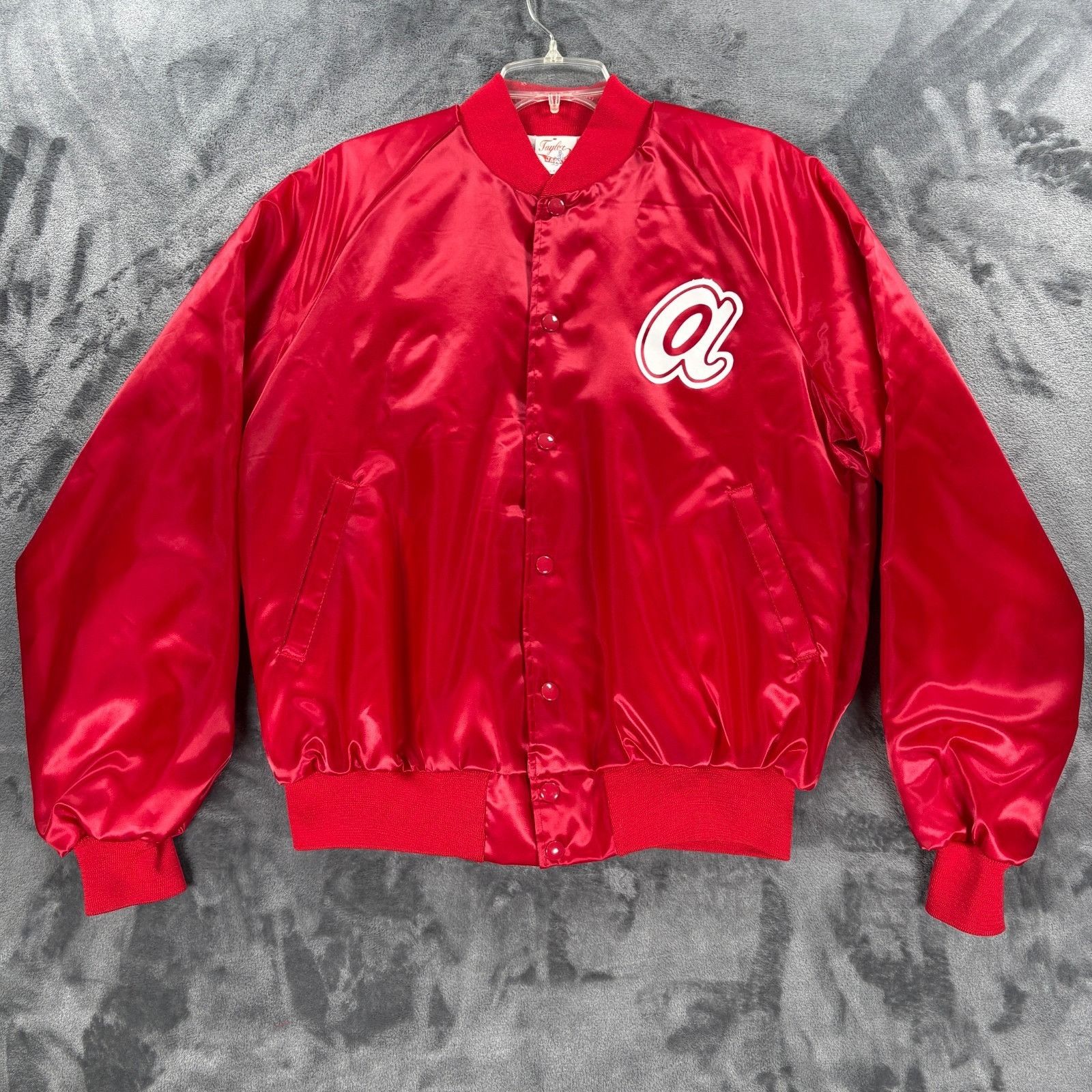 Other Vintage Taylor Jacket's 80's Atlanta Braves Red Satin Bomber Size US M / EU 48-50 / 2 - 1 Thumbnail