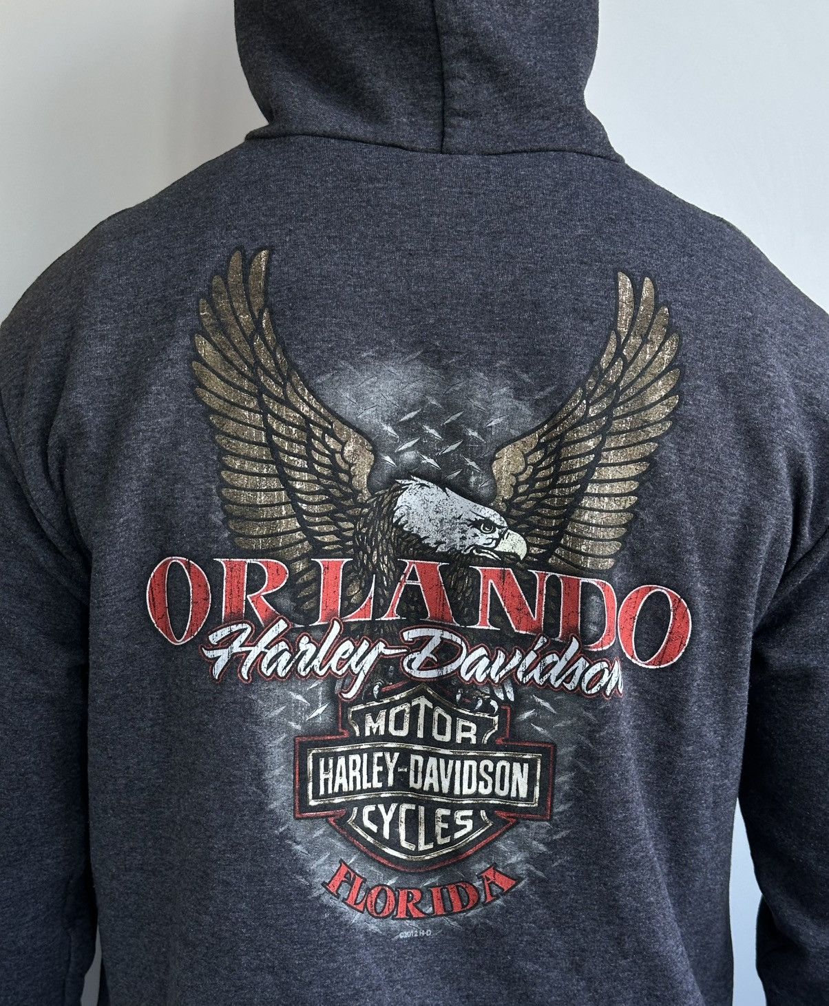 Harley Davidson Vtg 2012 Harley Davidson Orlando Florida Eagle Zip Hoodie L Size US L / EU 52-54 / 3 - 6 Thumbnail