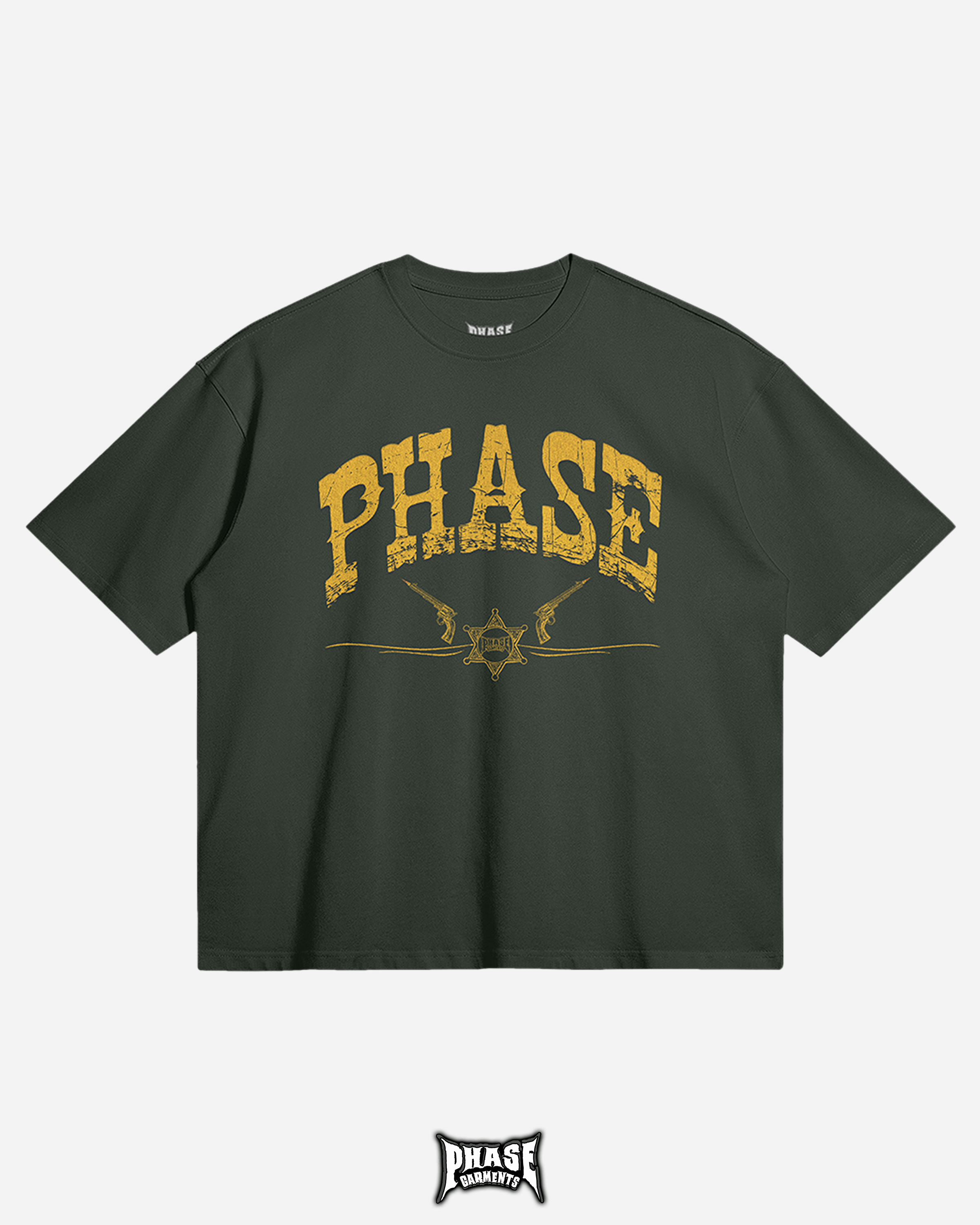 PHASE Garments OUTLAW (Green) T-Shirt Size Medium Size US M / EU 48-50 / 2 - 1 Thumbnail