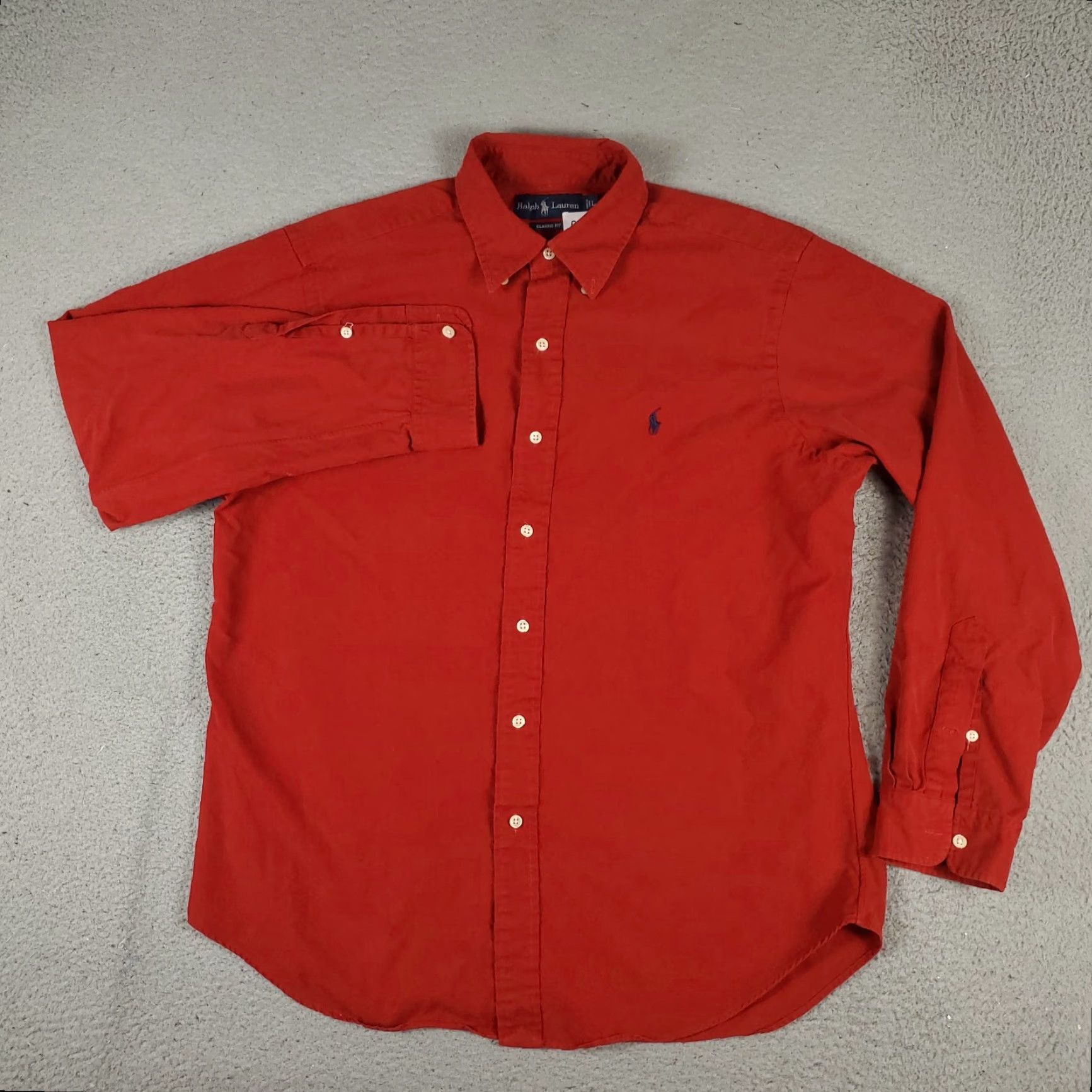 Ralph Lauren Ralph Lauren Button-Up Shirt Mens Large Red Casual Long Sleeve Classic Size US L / EU 52-54 / 3 - 3 Thumbnail
