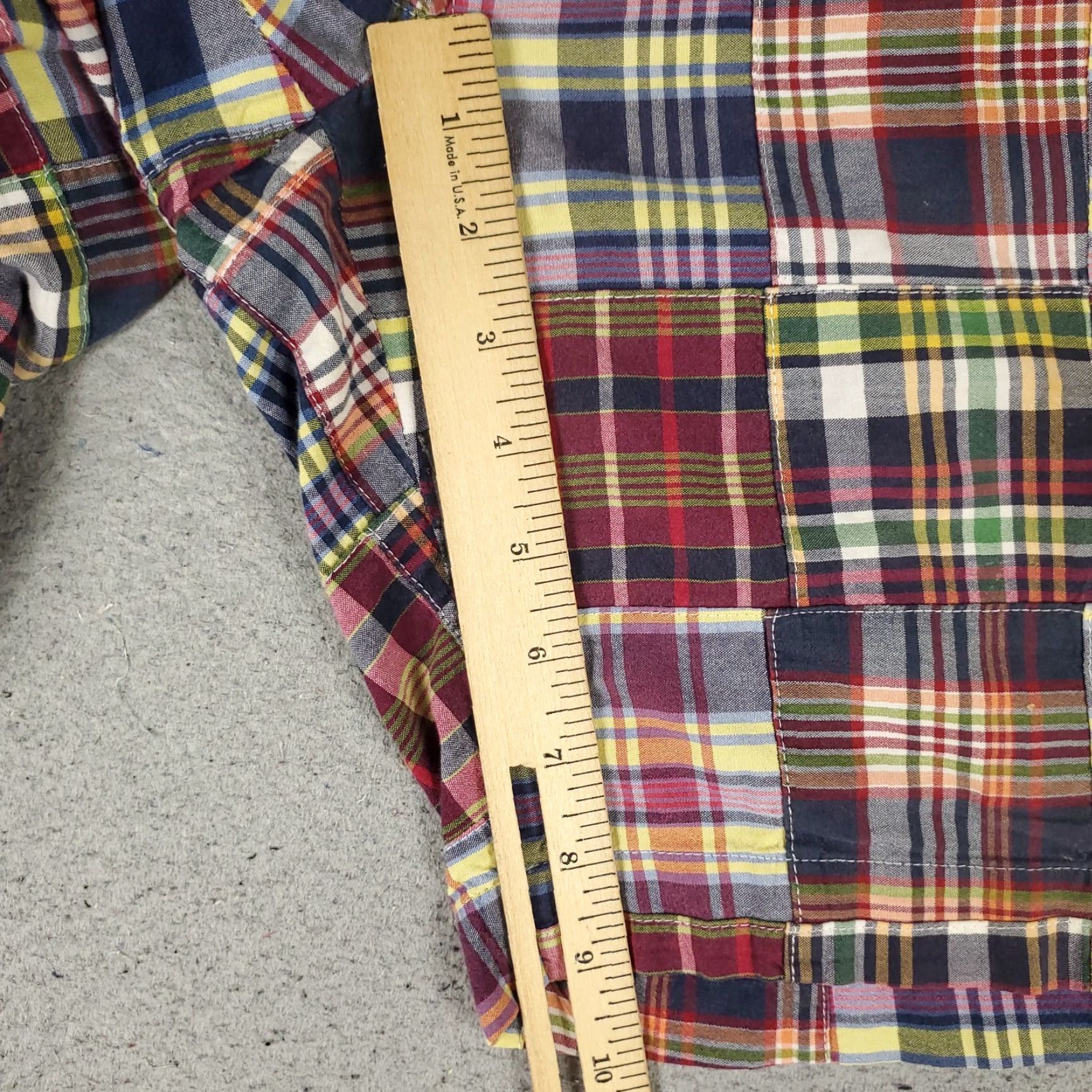 Brooks Brothers VINTAGE Brooks Brothers Shorts Men Size 33 Flat Front Chino Plaid Casual Classic Blue Size US 33 - 6 Thumbnail