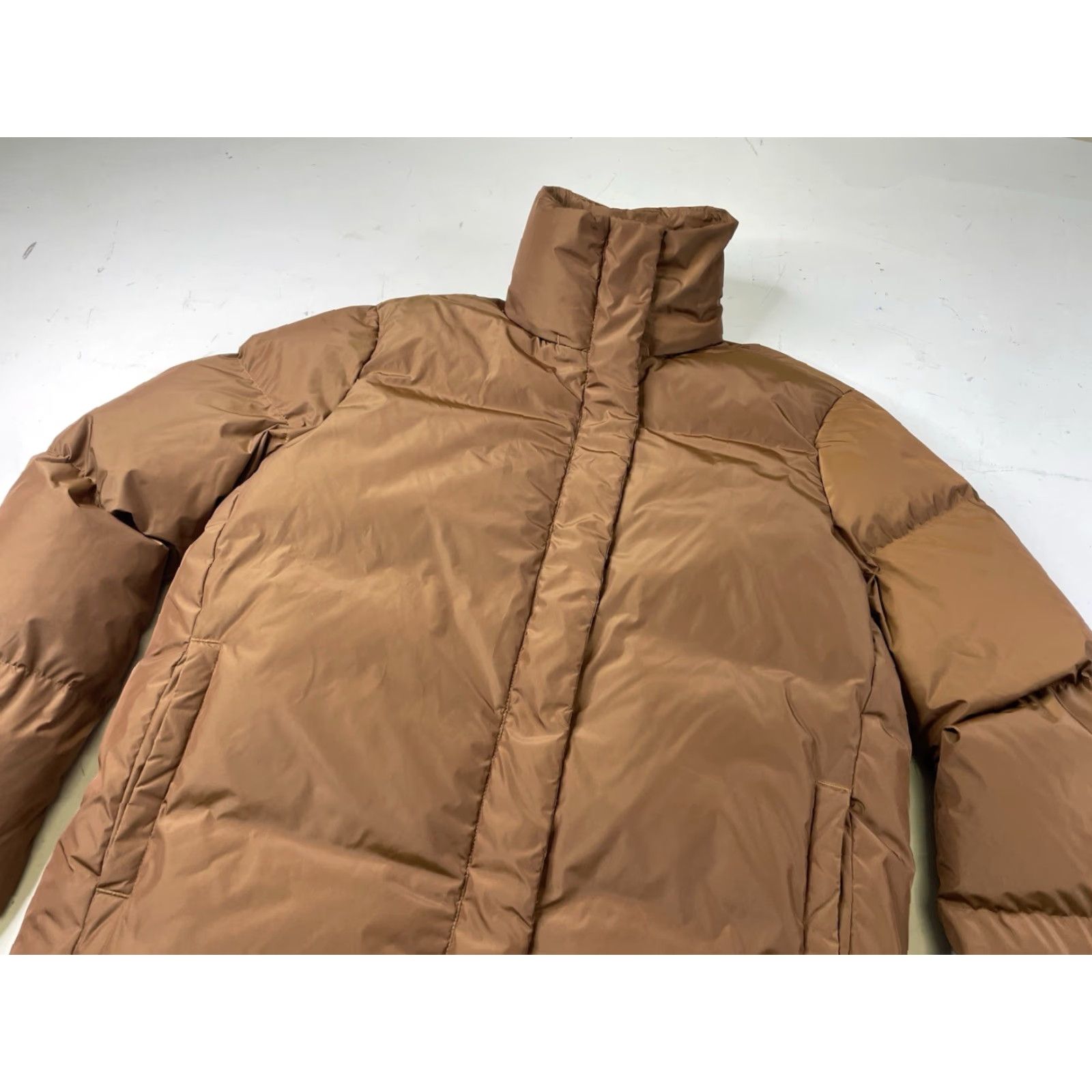 Vintage VINTAGE Jenni Kayne Puffer Jacket Women XS Full Zip Mock Neck Brown Down Polyester Slim? Size XS / US 0-2 / IT 36-38 - 2 Thumbnail