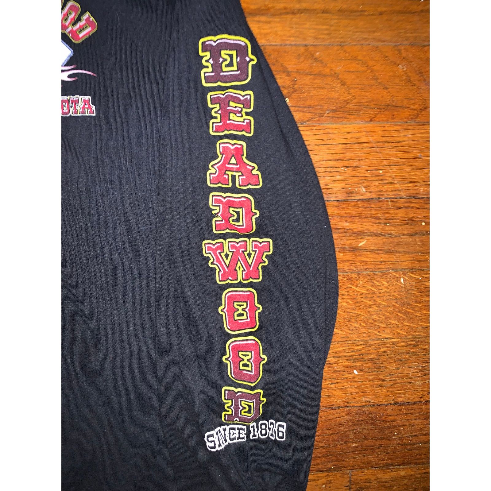 Other Deadwood South Dakota Long Sleeve Biker Skeleton Cards S M Size US M / EU 48-50 / 2 - 2 Thumbnail