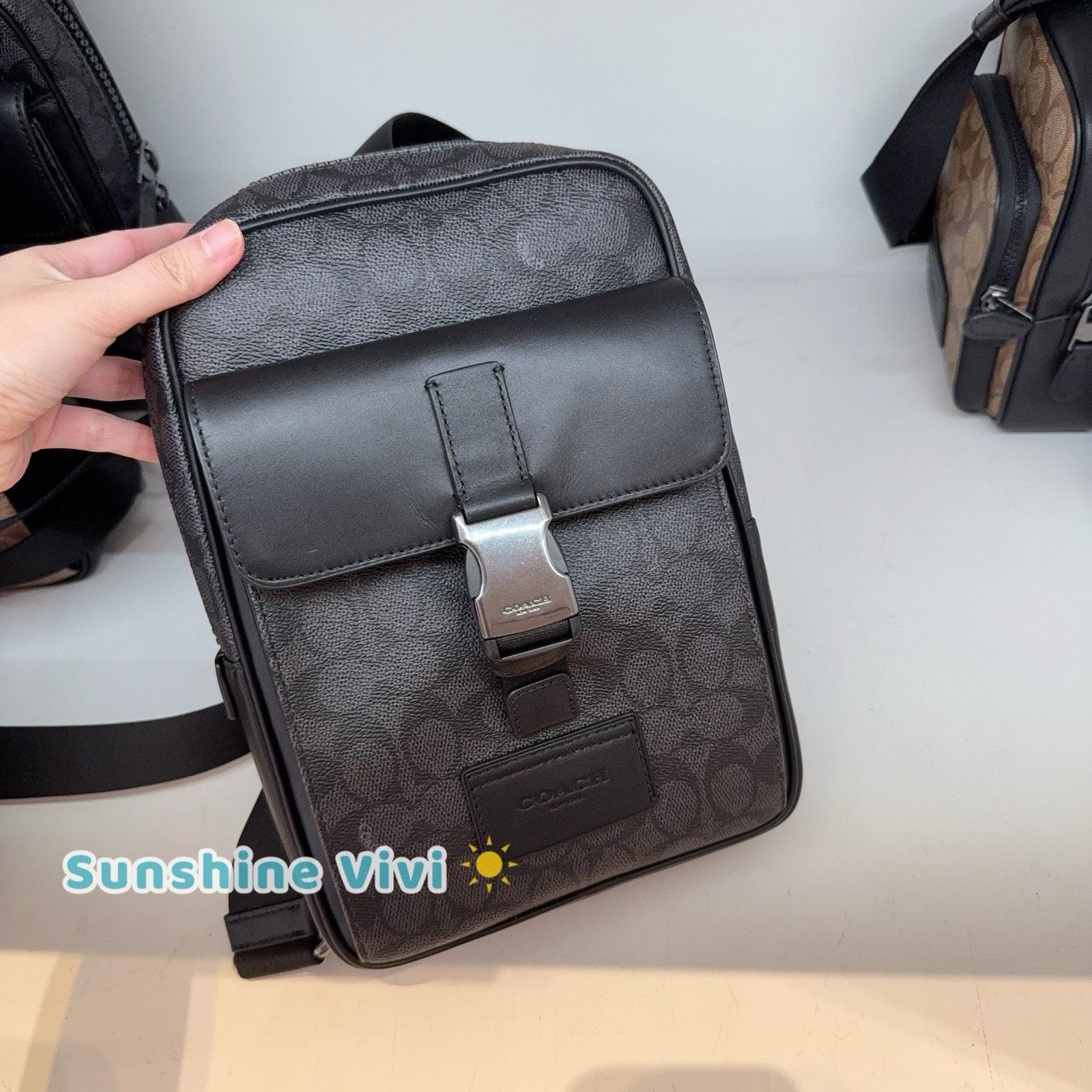Coach NWT Coach Track Pack Canvas CX880 Gunmetal/Charcoal/Black Size ONE SIZE - 1 Thumbnail