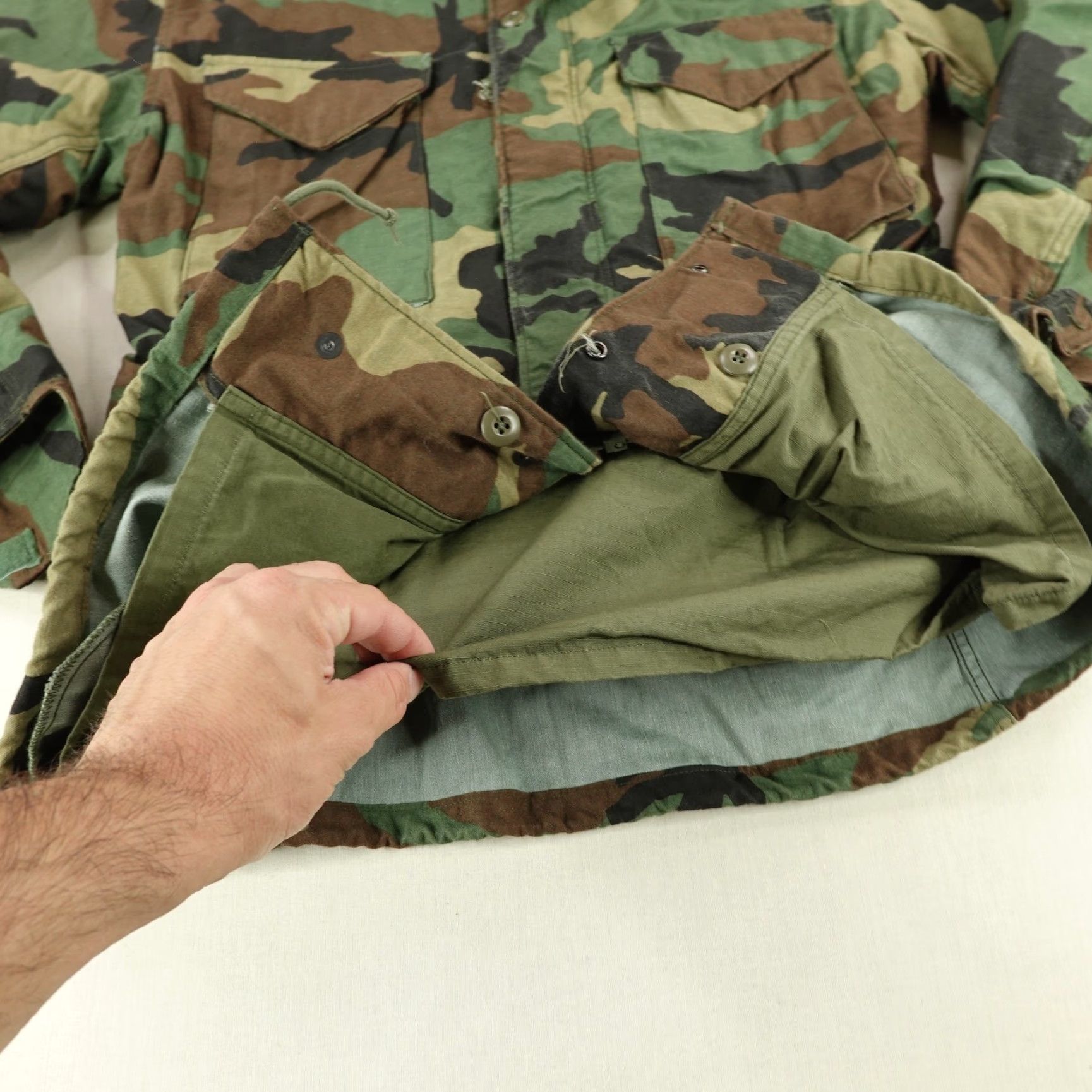Alpha Industries VINTAGE Alpha Industries US Army Jacket Camouflage Field Coat M65 Small Mens Green 80s Military Coat Size US S / EU 44-46 / 1 - 6 Thumbnail