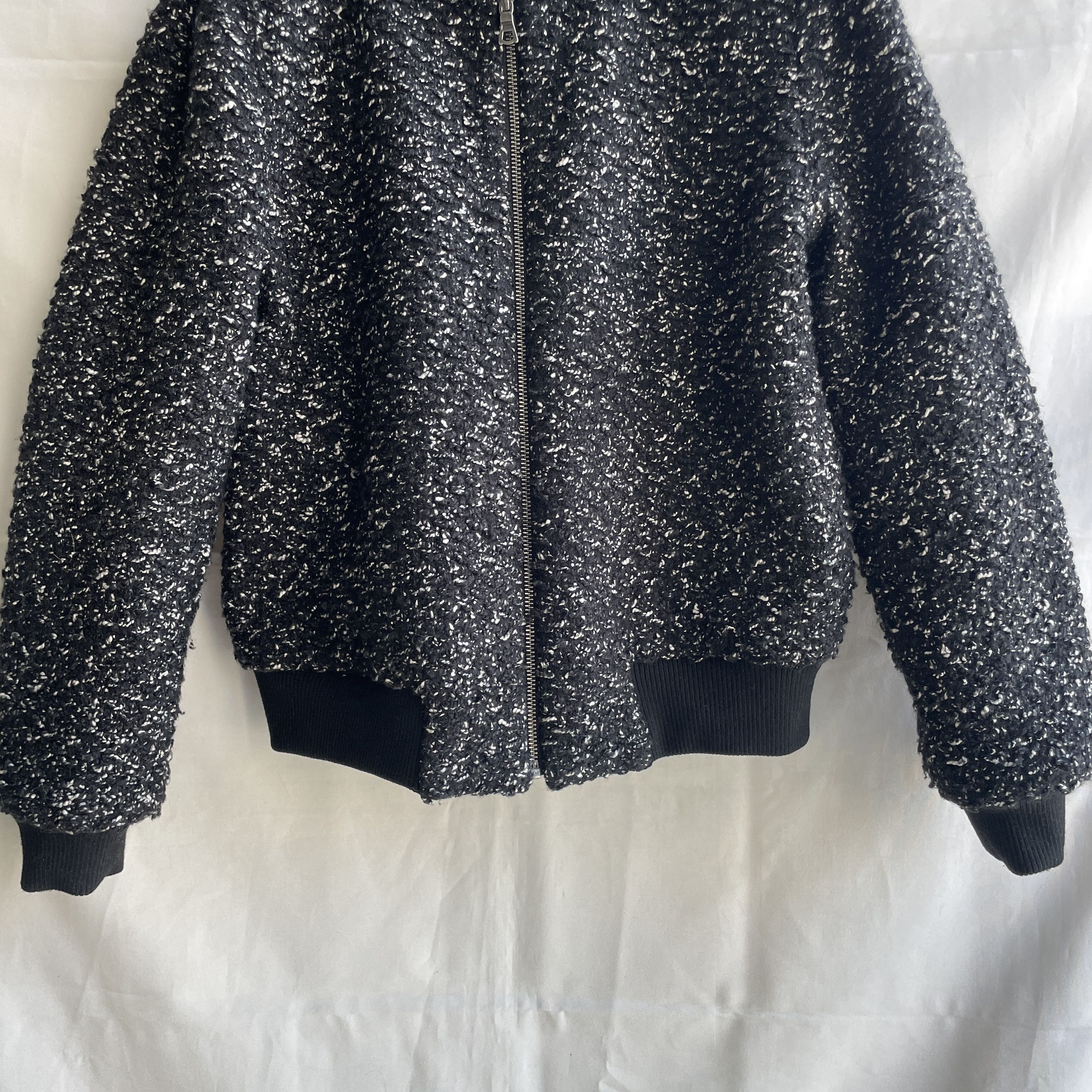 Alice + Olivia Alice + Olivia Lonnie Reversible Boucle Plaid Bomber Jacket Size M / US 6-8 / IT 42-44 - 10 Thumbnail