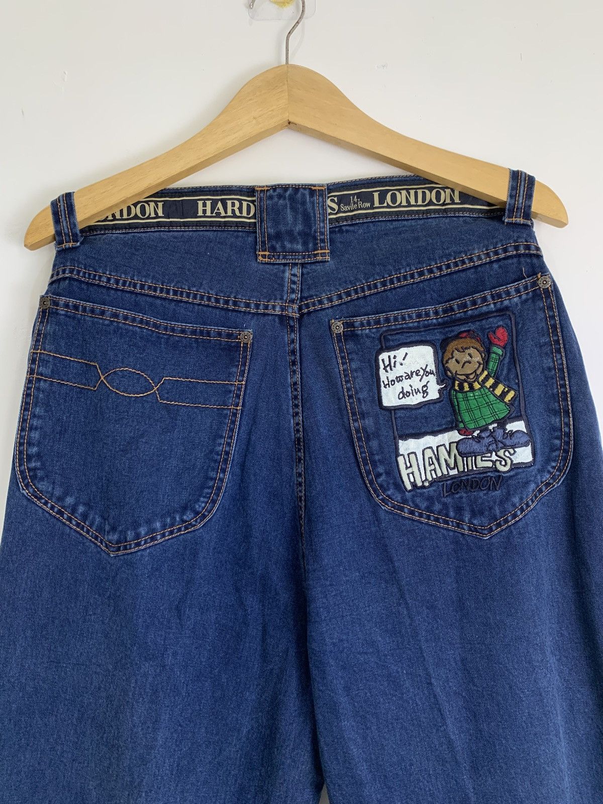 Hardy Amies HARDY AMIES JEANS PANT EMBROIDERY POCKET Size US 31 - 1 Thumbnail
