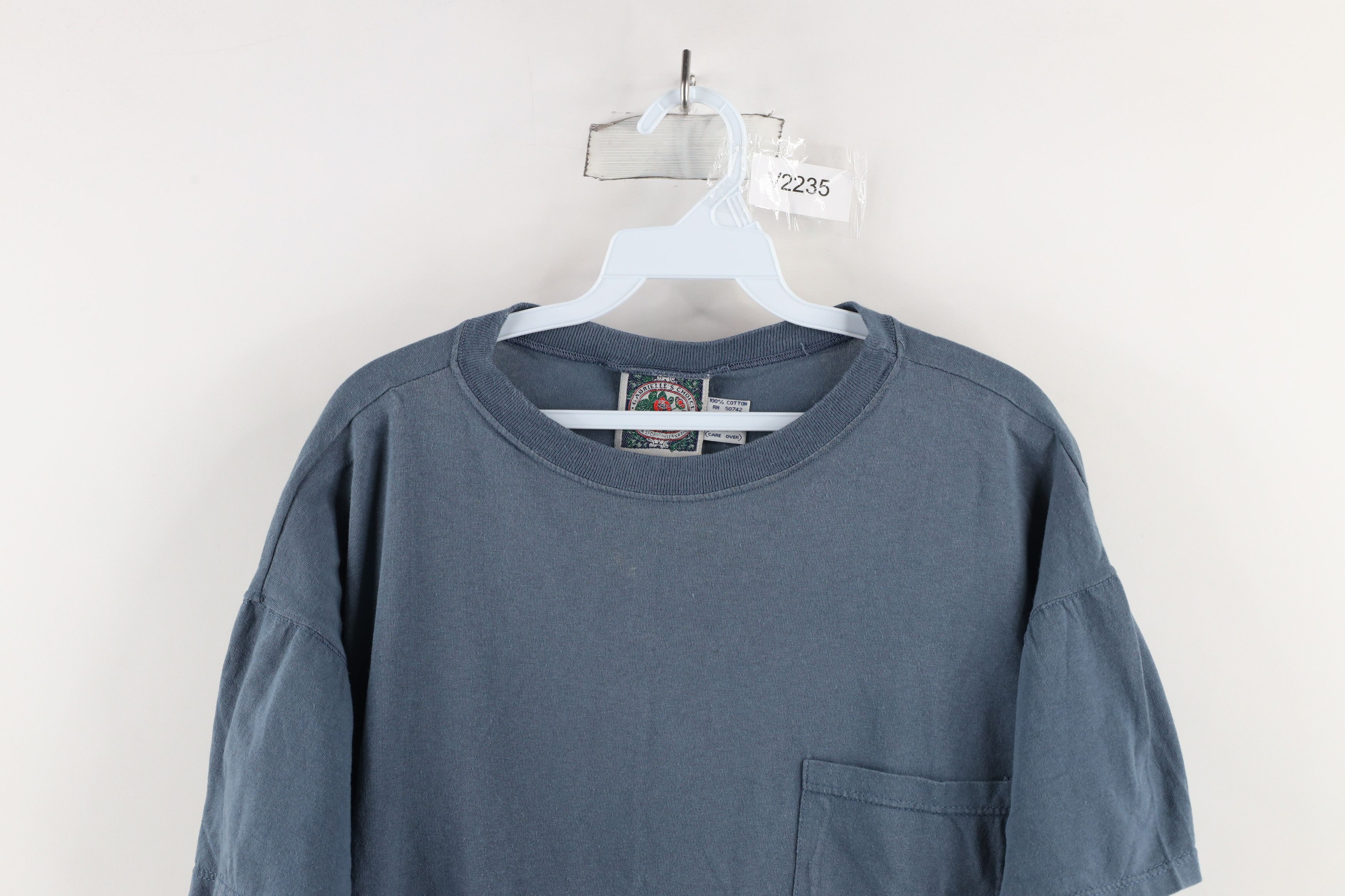 Vintage Vintage 90s Streetwear Blank Cropped Fit Pocket T-Shirt Size M / US 6-8 / IT 42-44 - 2 Thumbnail