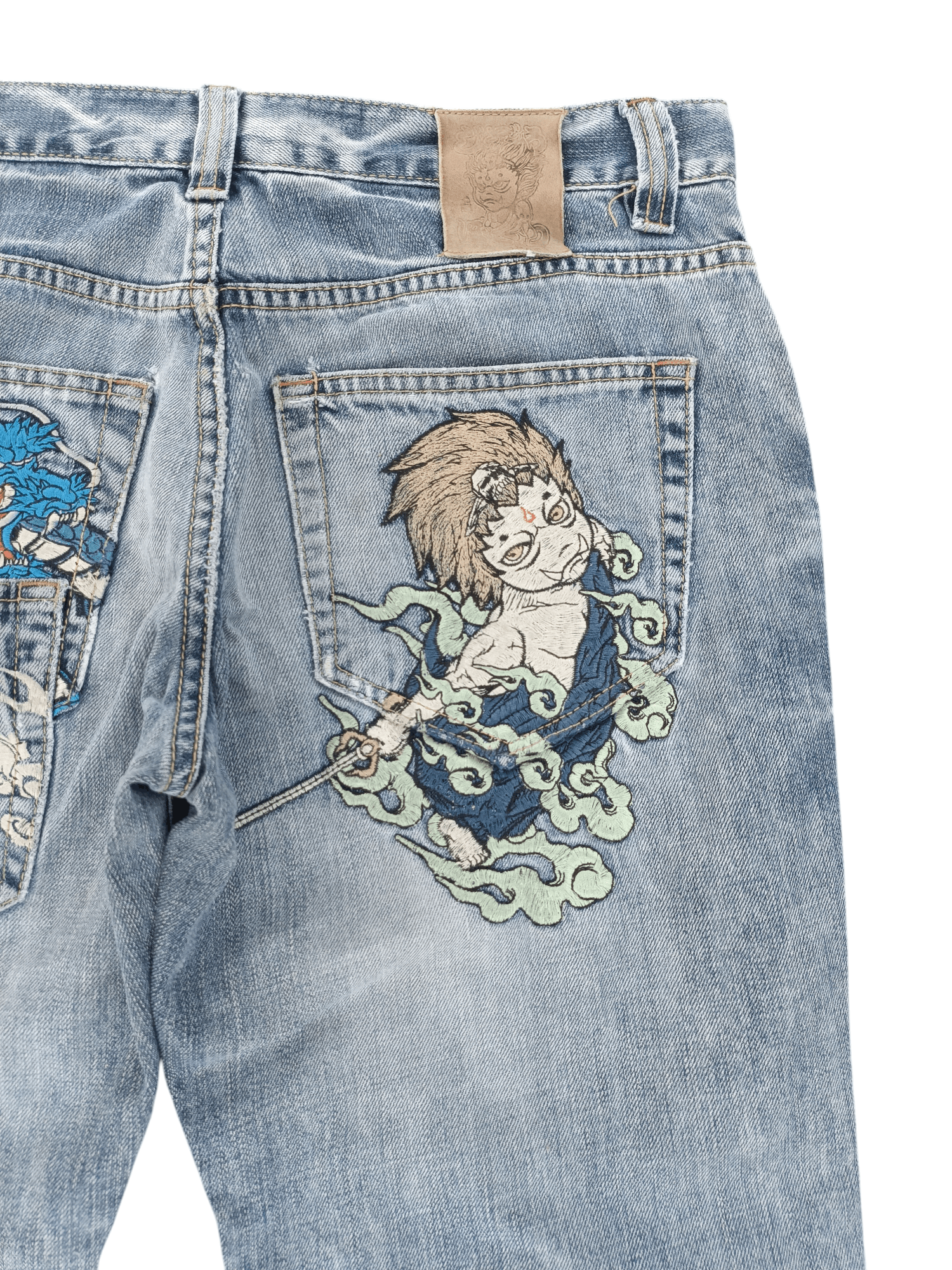 Japanese Brand Japanese Brand JIZO Distressed Embroidery Rare Design E189 Size US 33 - 18 Thumbnail