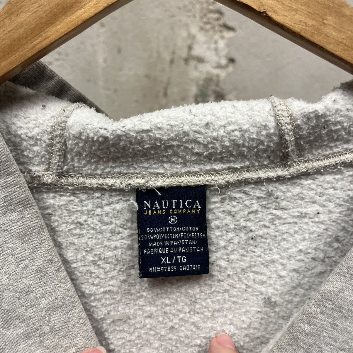 Nautica Nautica Jeans Gray Y2K Script Print Hoodie Sweatshirt 00s XL Size US XL / EU 56 / 4 - 3 Thumbnail