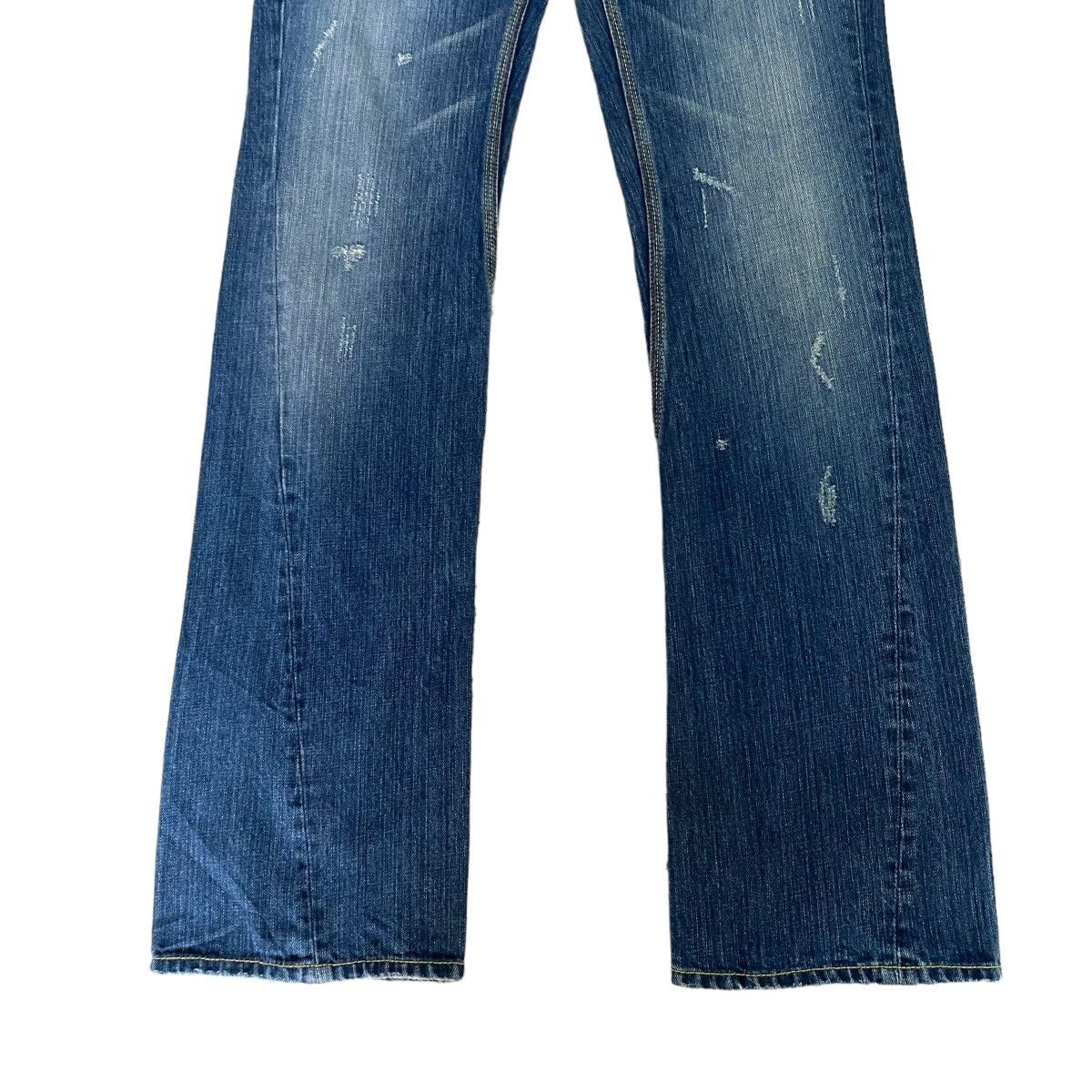 Nicole Club Nicole Club For Men Leather Lace Denim Flare Jeans Size US 31 - 6 Thumbnail