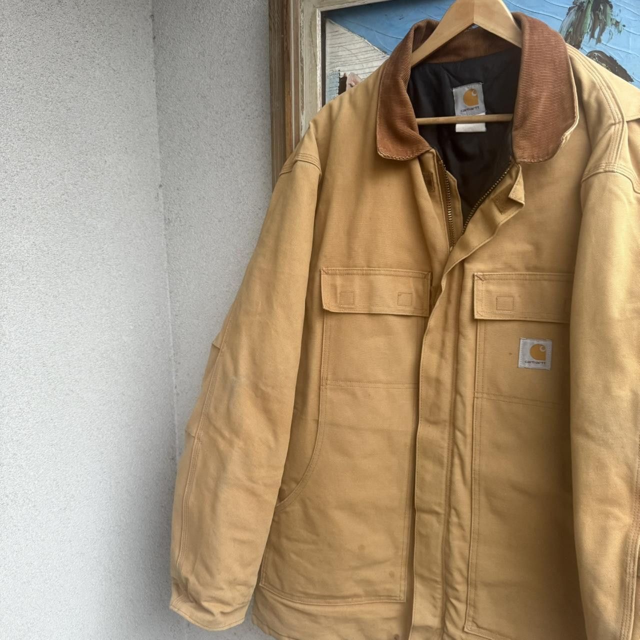 Carhartt Carhartt Vintage 90s Chore Coat Jacket Beige Workwear Size US XL / EU 56 / 4 - 6 Thumbnail