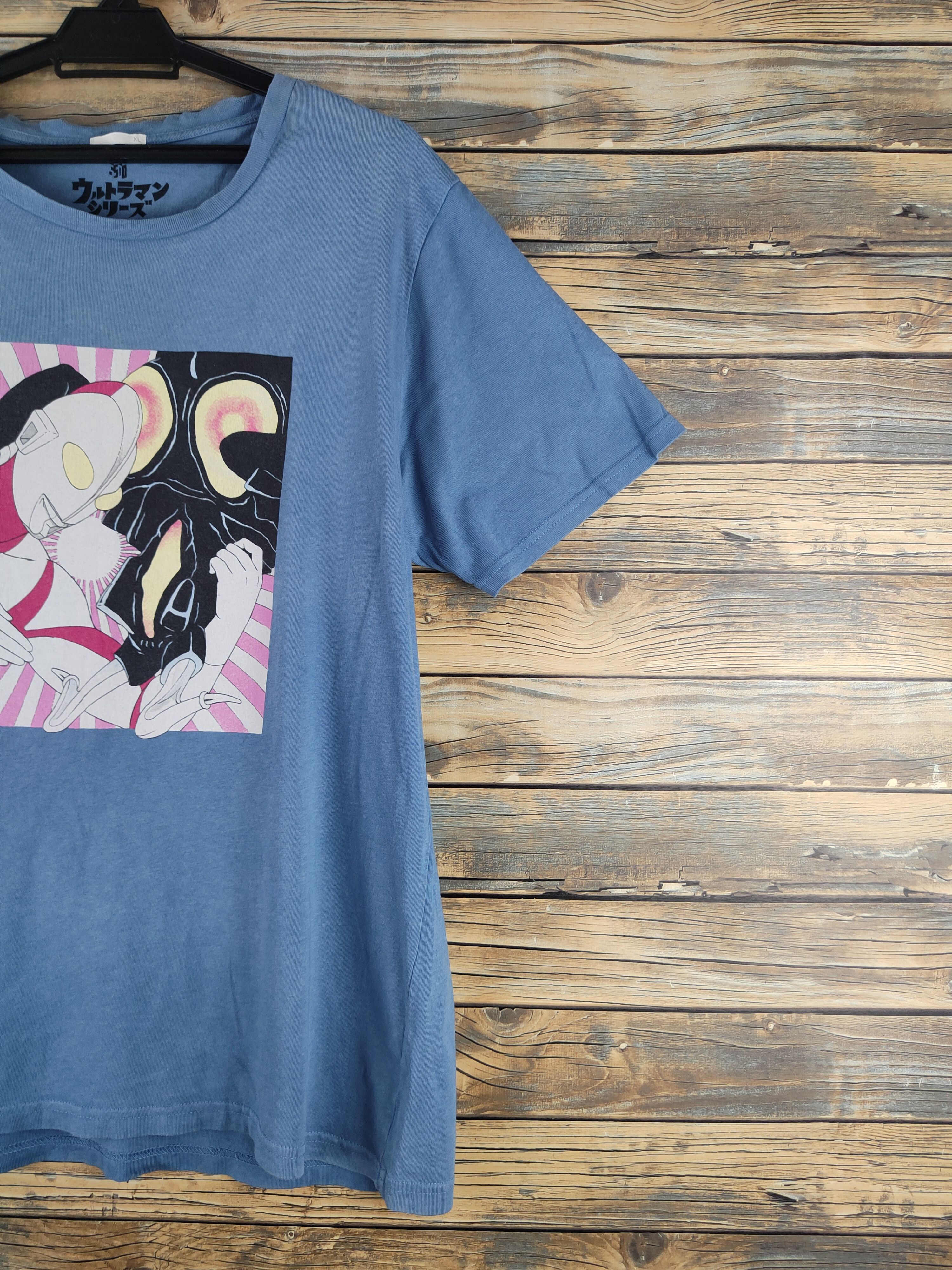 Anime D GU X Ultraman vs kaiju Blue Short Sleeve T-shirts #S2874 Size US XL / EU 56 / 4 - 6 Thumbnail