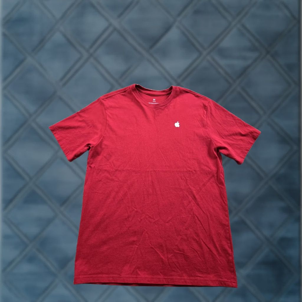 Apple VINTAGE Apple T Shirt Male Medium Red Short Sleeve Crew Neck Cotton Graphic Employee Size US M / EU 48-50 / 2 - 1 Thumbnail